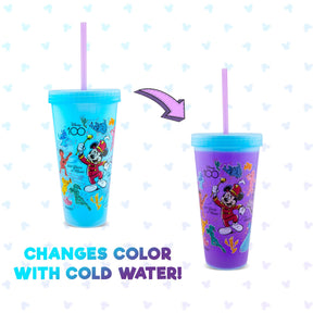 Disney 100 Mickey Mouse Color-Change Tumbler With Lid and Straw | Holds 20 Ounce