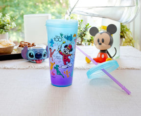 Disney 100 Mickey Mouse Color-Change Tumbler With Lid and Straw | Holds 20 Ounce