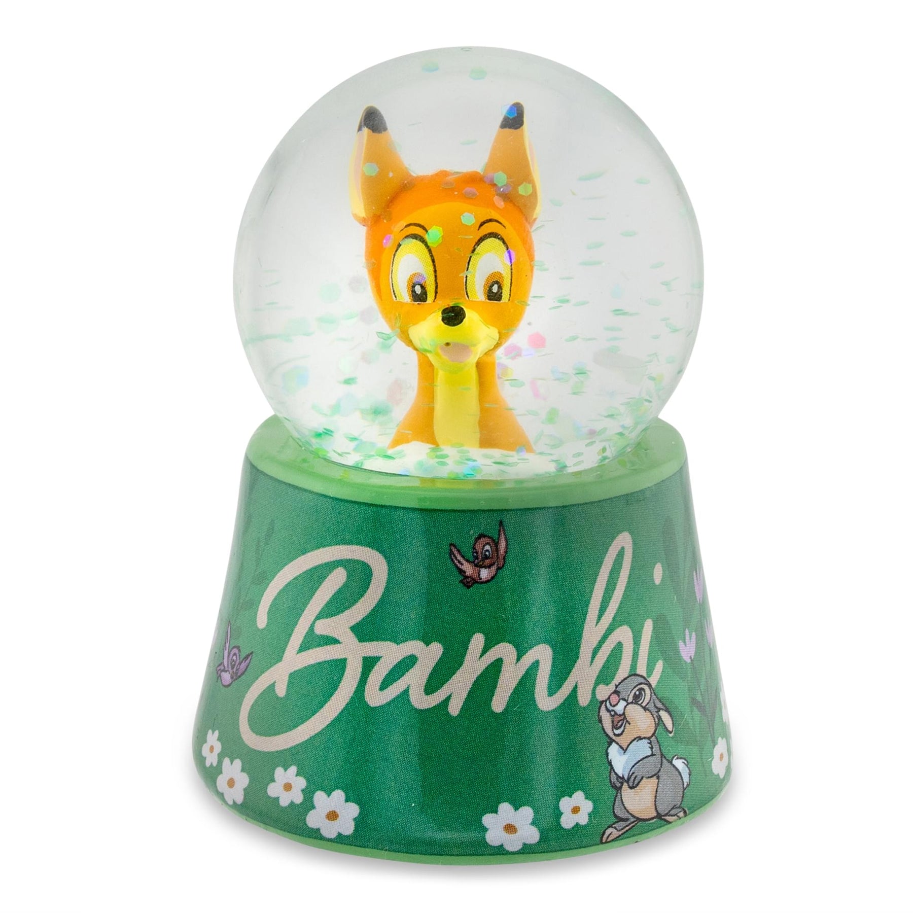 Disney Bambi "Pretty Flower" Mini Light-Up Snow Globe | 3 Inches Tall