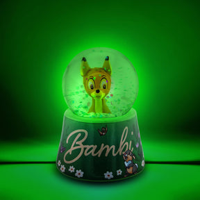 Disney Bambi "Pretty Flower" Mini Light-Up Snow Globe | 3 Inches Tall