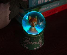 Disney Bambi "Pretty Flower" Mini Light-Up Snow Globe | 3 Inches Tall