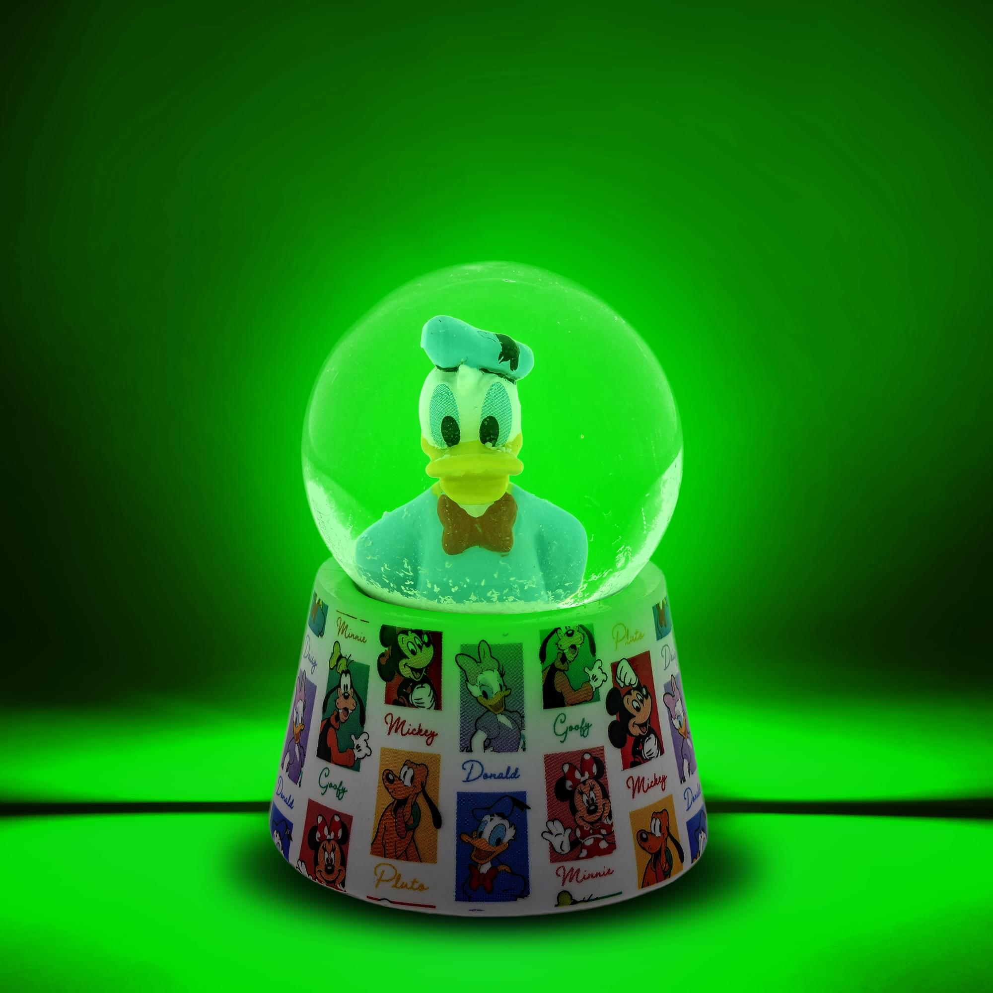 Disney Donald Duck 3-Inch Mini Light-Up Snow Globe