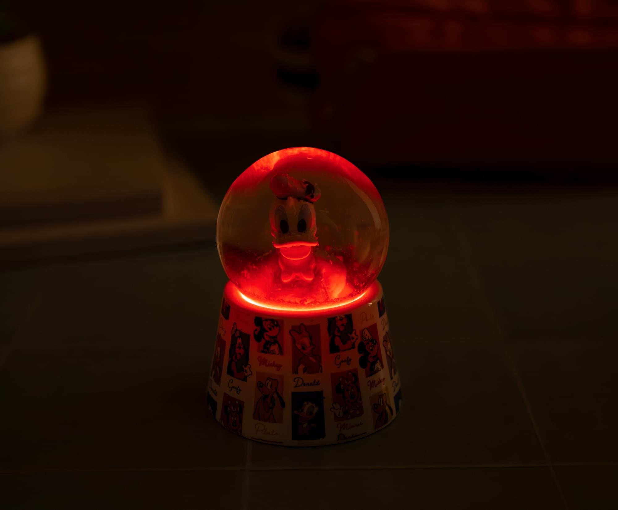 Disney Donald Duck 3-Inch Mini Light-Up Snow Globe