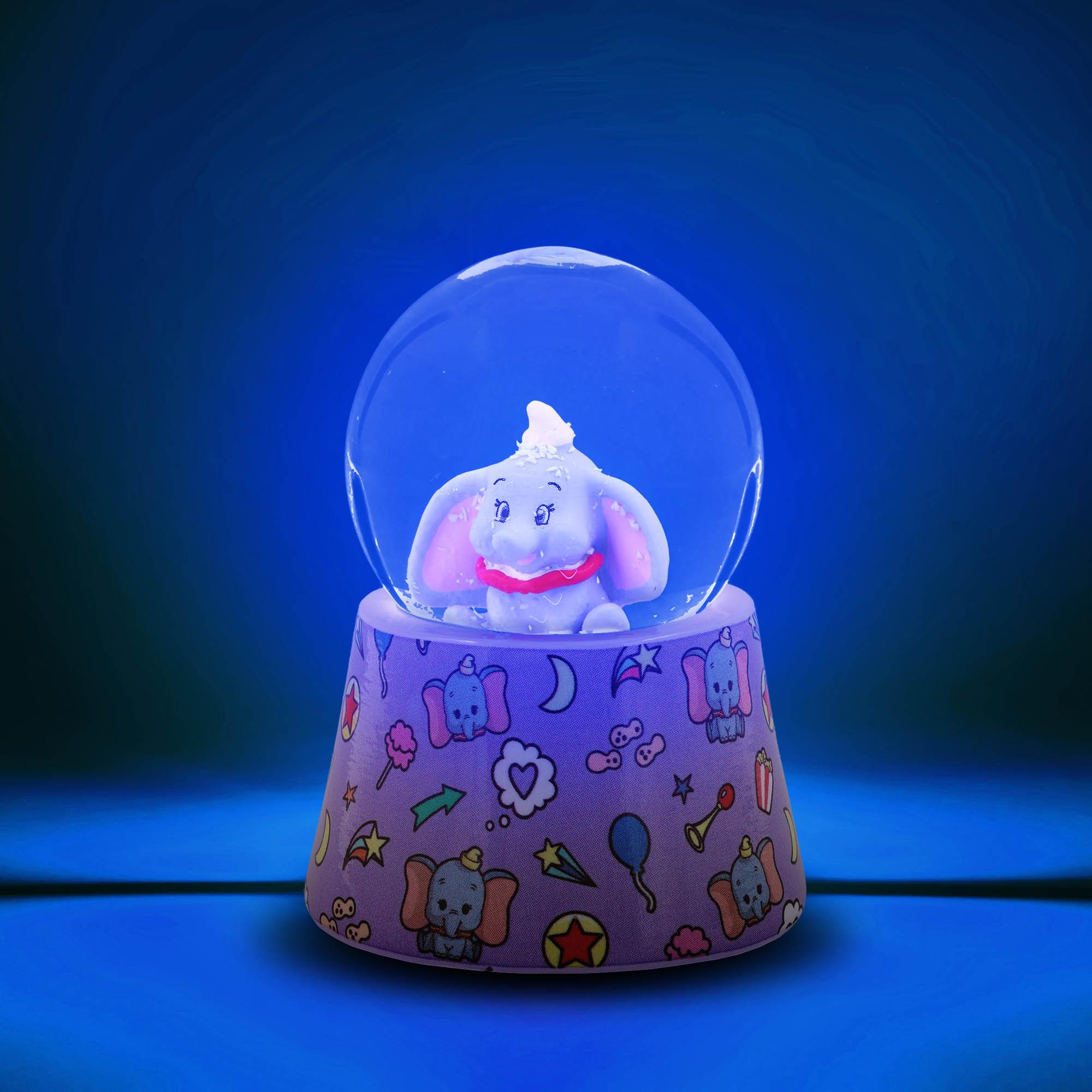 Disney Dumbo 3-Inch Mini Light-Up Snow Globe