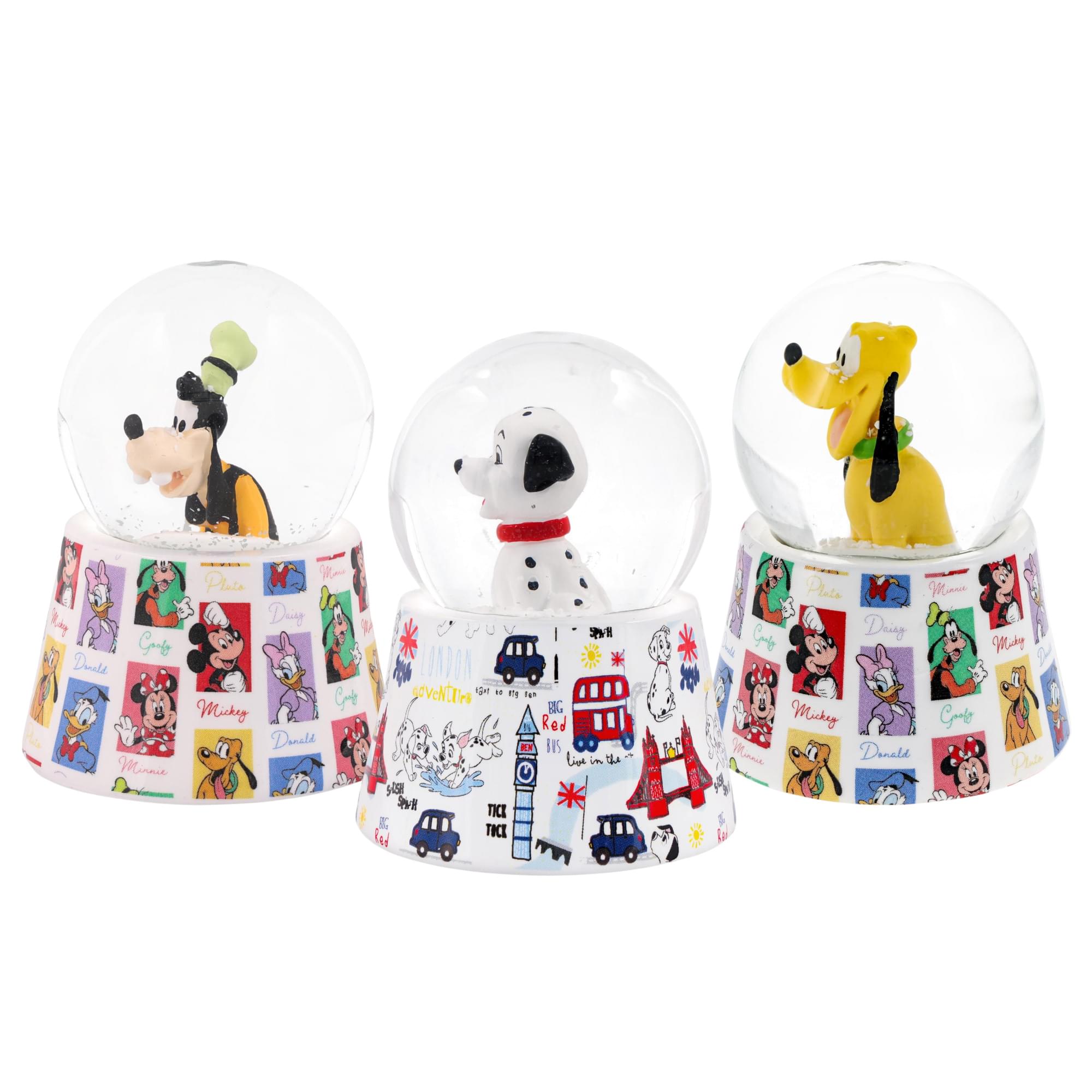 Disney Dogs Mini Light-Up Snow Globe Set of 3 | Lucky, Goofy, Pluto