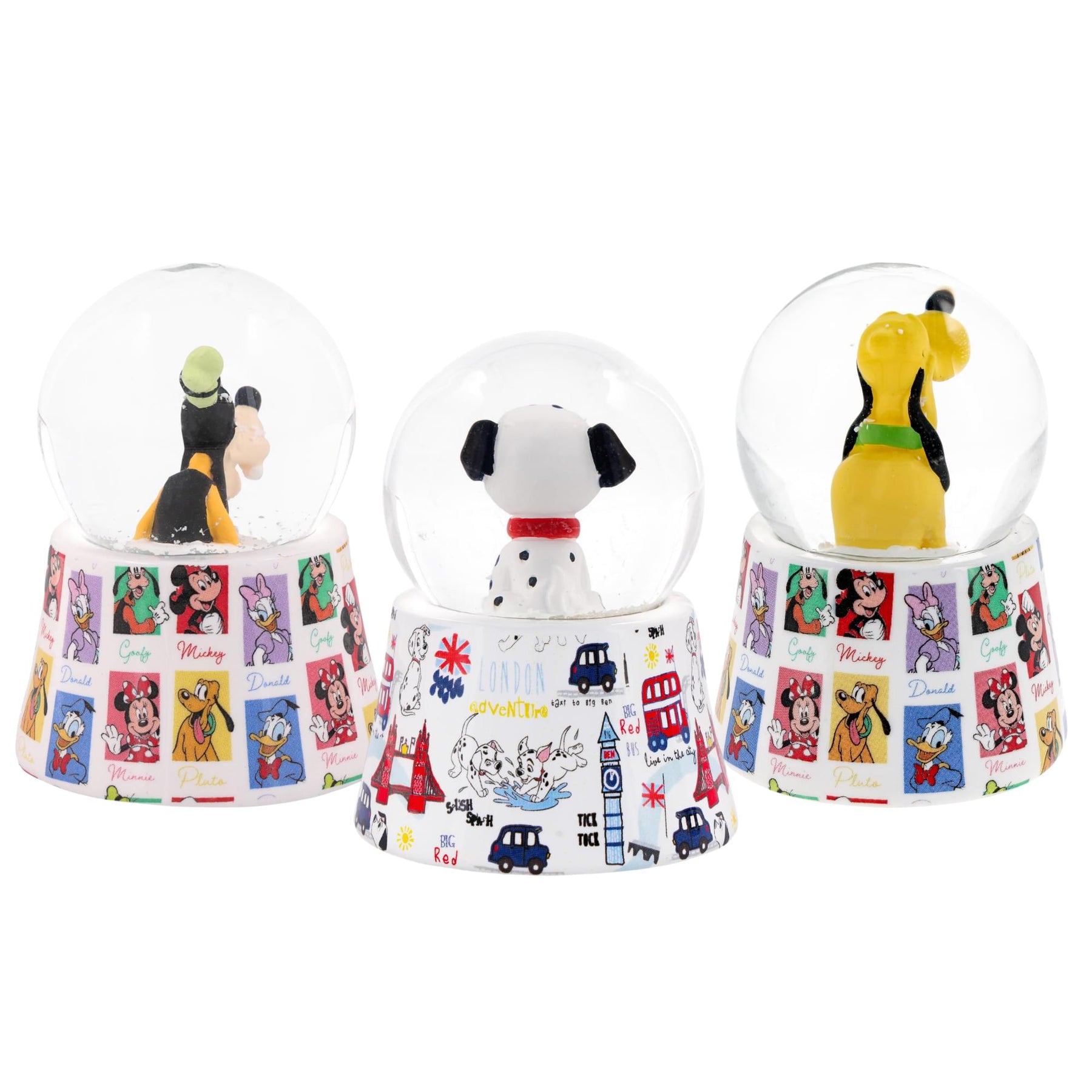 Disney Dogs Mini Light-Up Snow Globe Set of 3 | Lucky, Goofy, Pluto