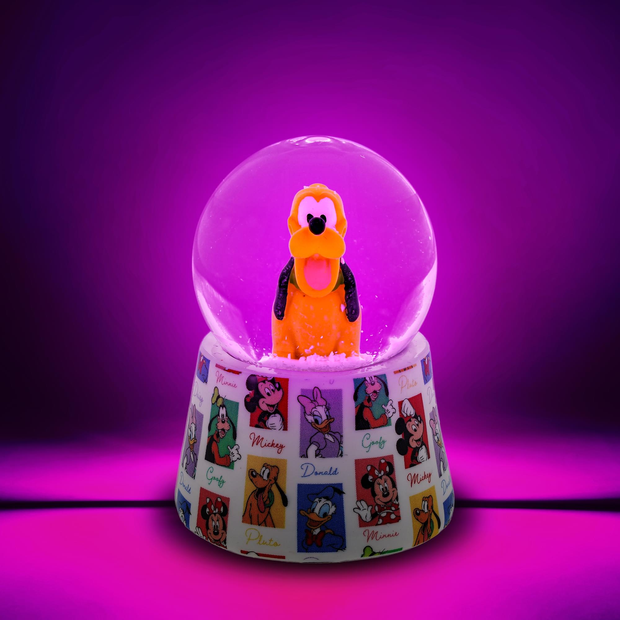 Disney Pluto 3-Inch Mini Light-Up Snow Globe