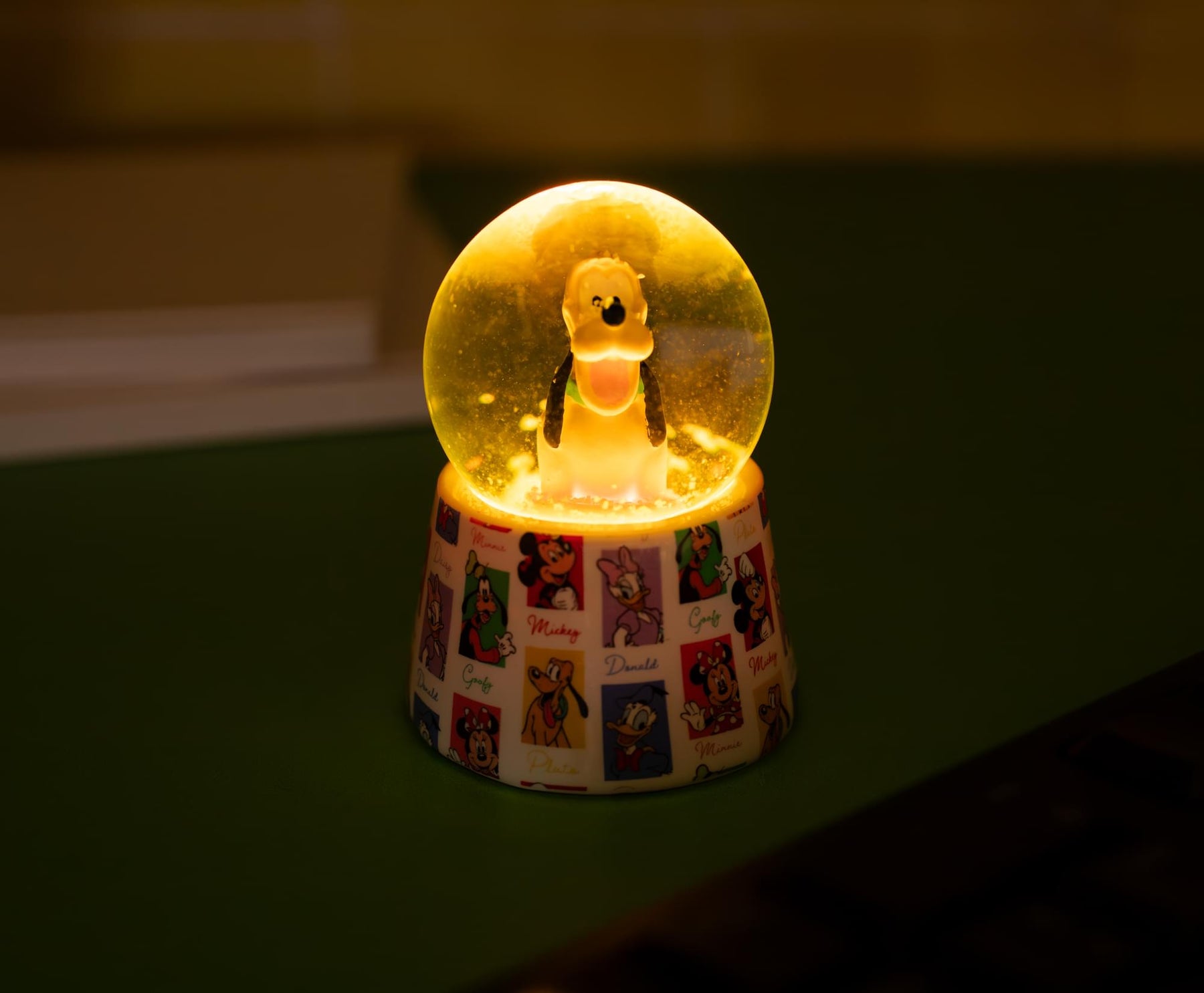 Disney Pluto 3-Inch Mini Light-Up Snow Globe