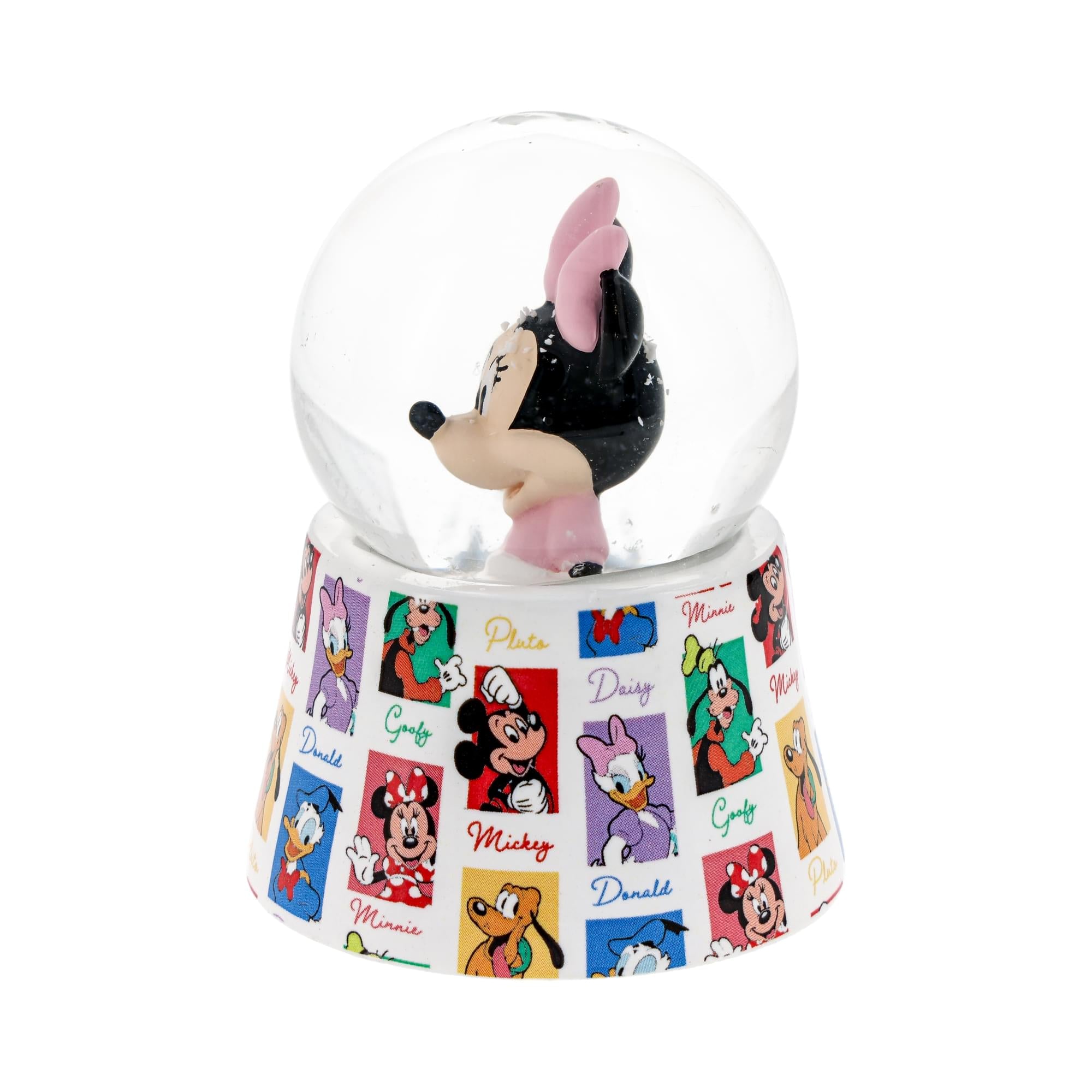 Disney Minnie Mouse Pink 3-Inch Mini Light-Up Snow Globe