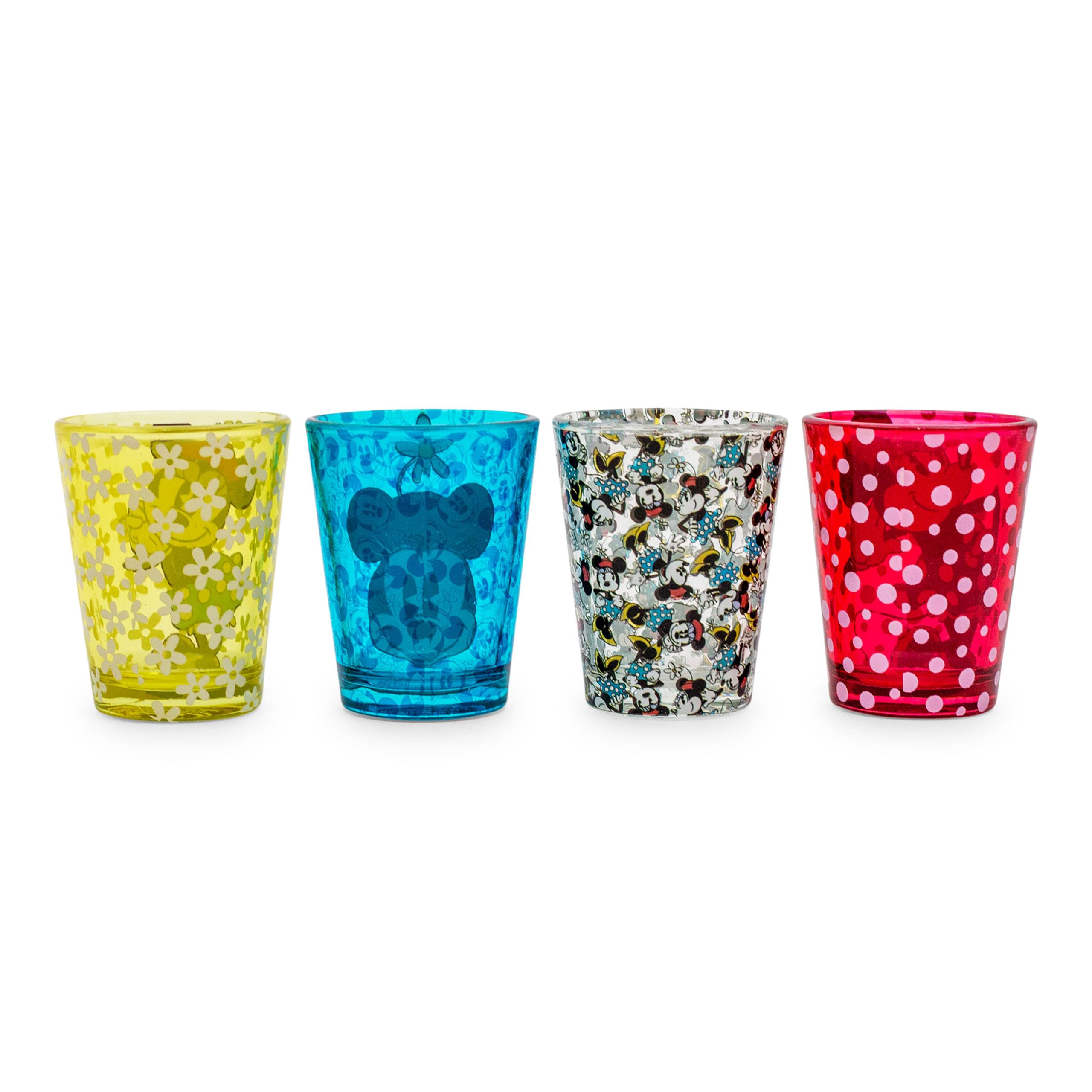 Disney Vintage Minnie Mouse 2-Ounce Mini Shot Glasses | Set of 4