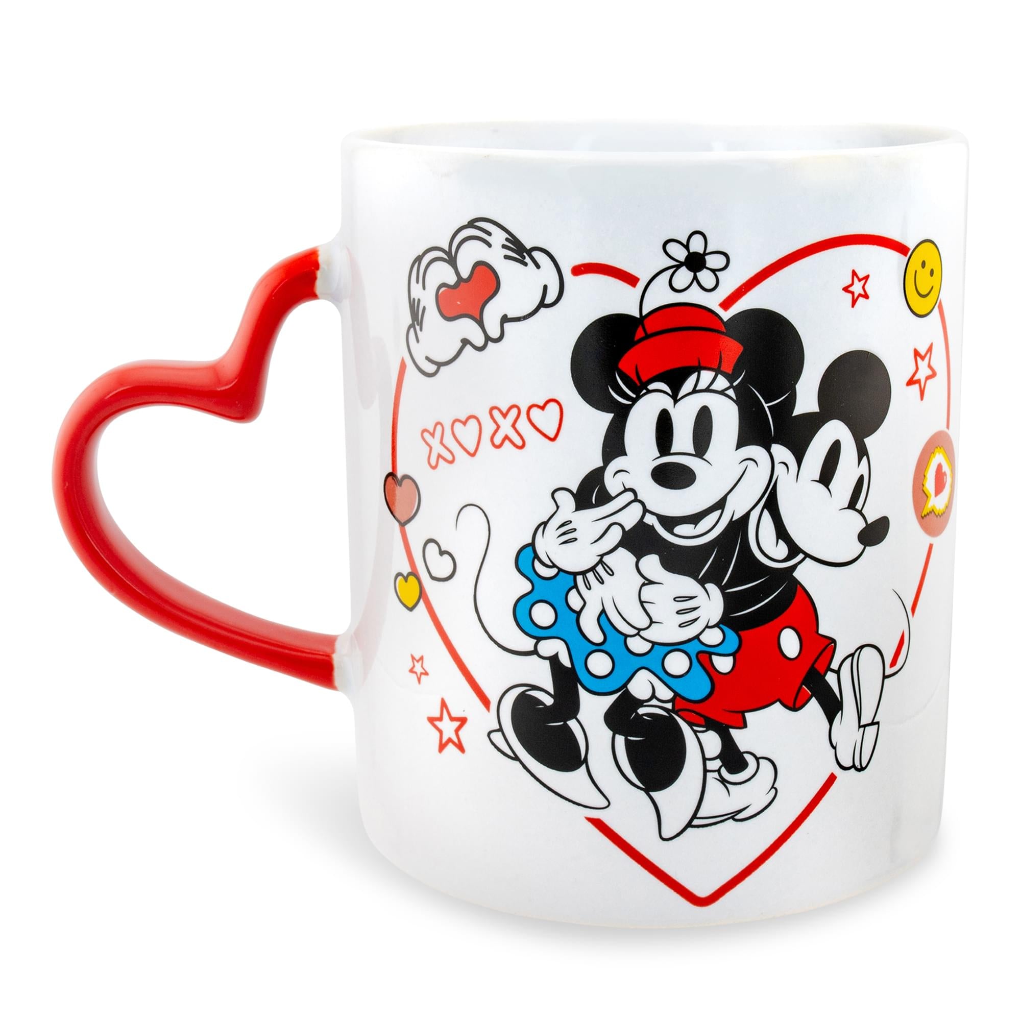 Disney Mickey and Minnie Mouse Icons 20-Ounce Ceramic Mug With Sculpted Handle