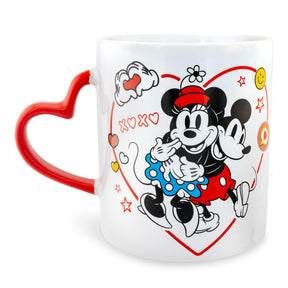 Disney Mickey and Minnie Mouse Icons 20-Ounce Ceramic Mug With Sculpted Handle