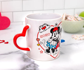 Disney Mickey and Minnie Mouse Icons 20-Ounce Ceramic Mug With Sculpted Handle
