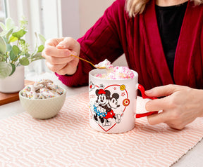 Disney Mickey and Minnie Mouse Icons 20-Ounce Ceramic Mug With Sculpted Handle