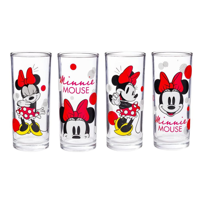 Disney Minnie Mouse 10-Ounce Glass Tumblers | Set Of 4