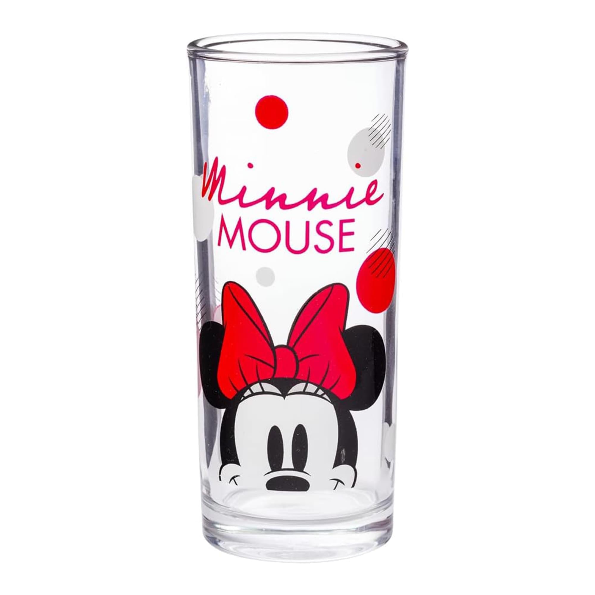 Disney Minnie Mouse 10oz Tumbler Glass Set of 4