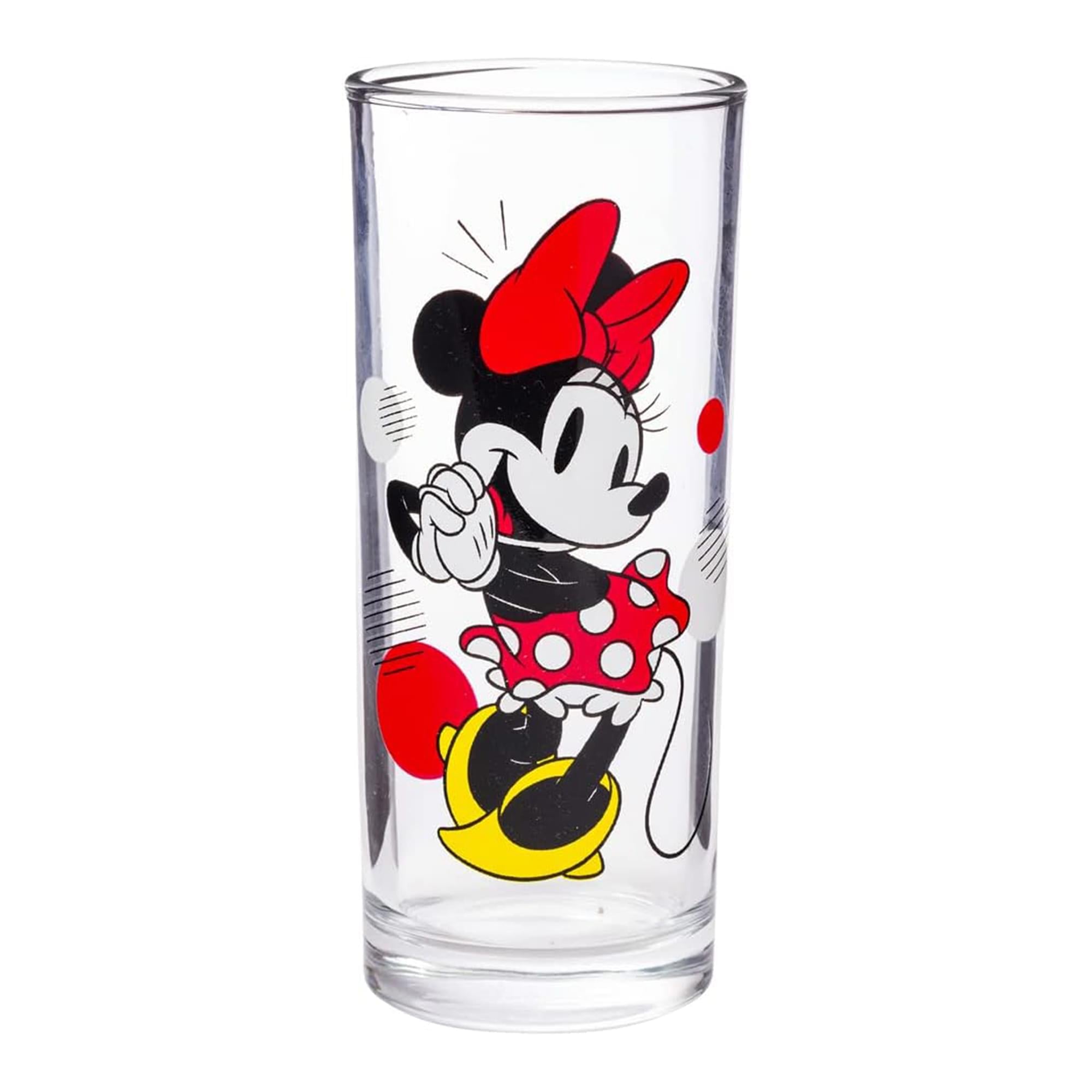 Disney Minnie Mouse 10oz Tumbler Glass Set of 4