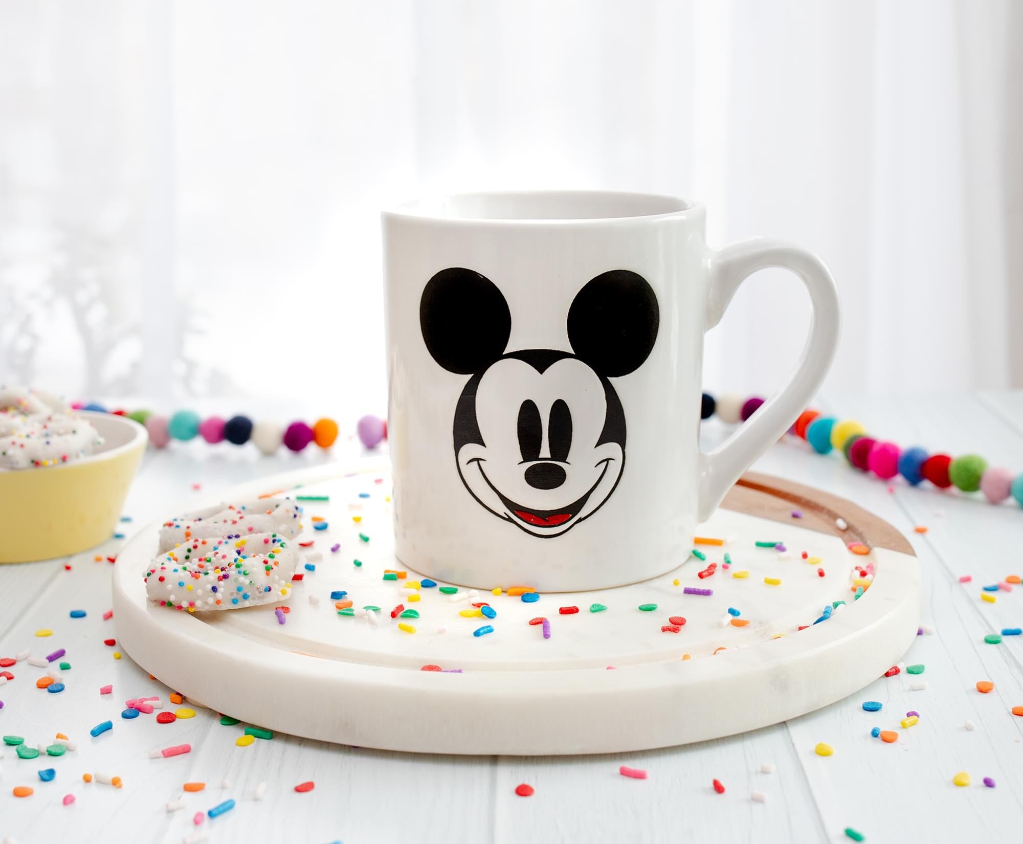 Disney Mickey Mouse Wax Resist Ceramic Mug | Holds 14 Ounces