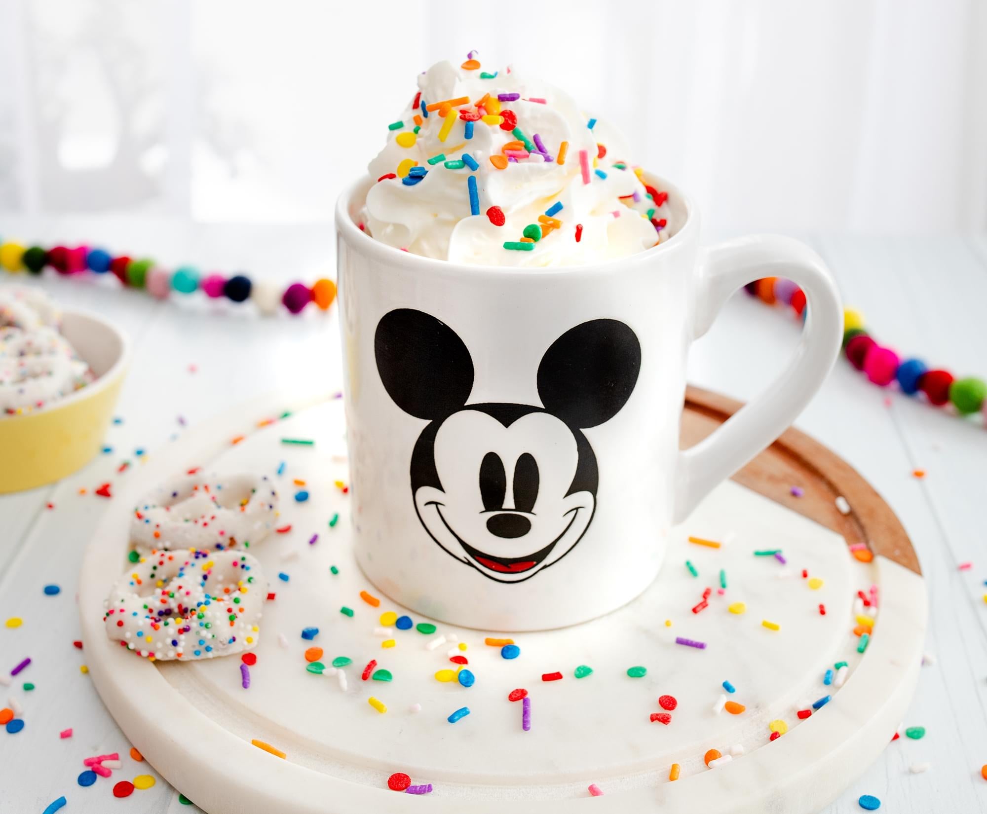 Disney Mickey Mouse Wax Resist Ceramic Mug | Holds 14 Ounces