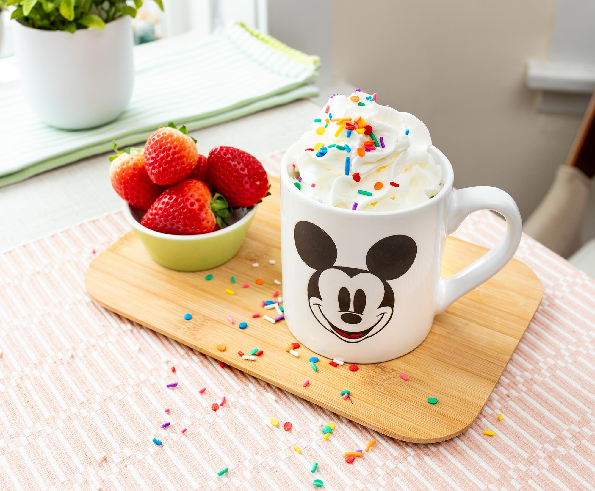 Disney Mickey Mouse Wax Resist Ceramic Mug | Holds 14 Ounces