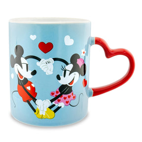Disney Mickey and Minnie Mouse Love 14-Ounce Ceramic Mug With Sculpted Handle