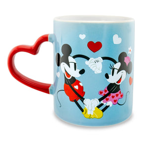 Disney Mickey and Minnie Mouse Love 14-Ounce Ceramic Mug With Sculpted Handle
