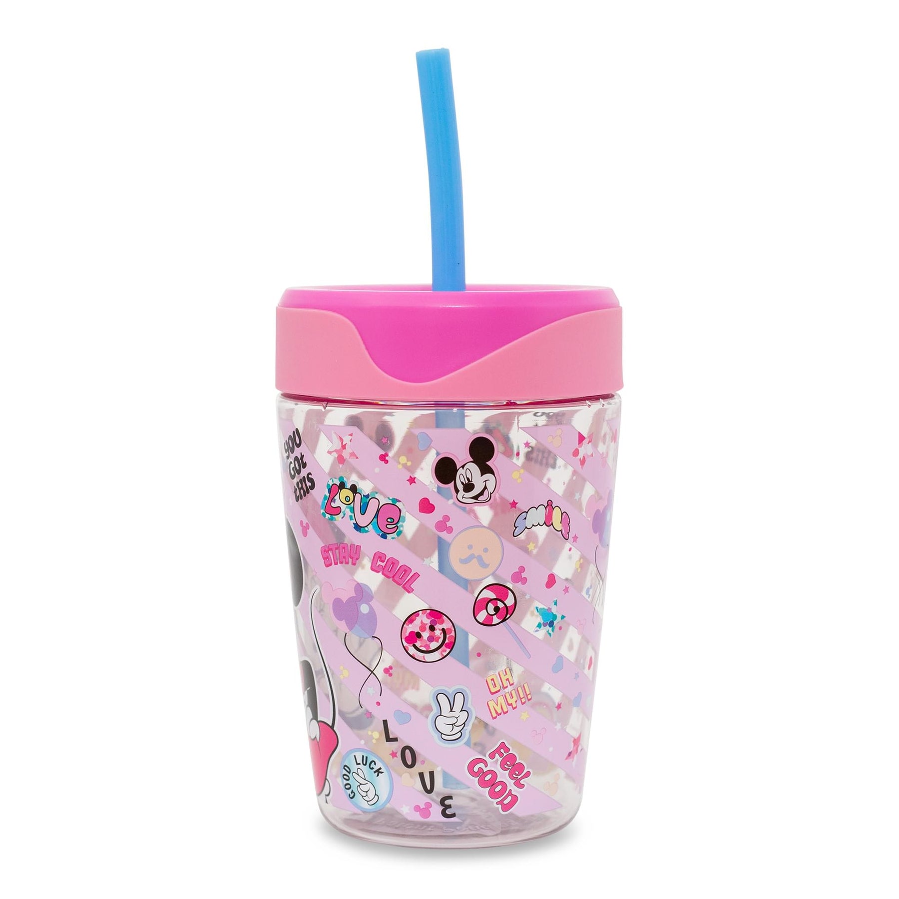 Disney Minnie Mouse Kids Spill-Proof Tumbler With Straw | Holds 18 Ounces