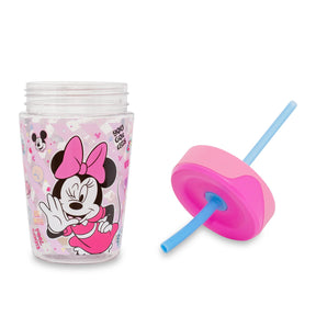 Disney Minnie Mouse Kids Spill-Proof Tumbler With Straw | Holds 18 Ounces