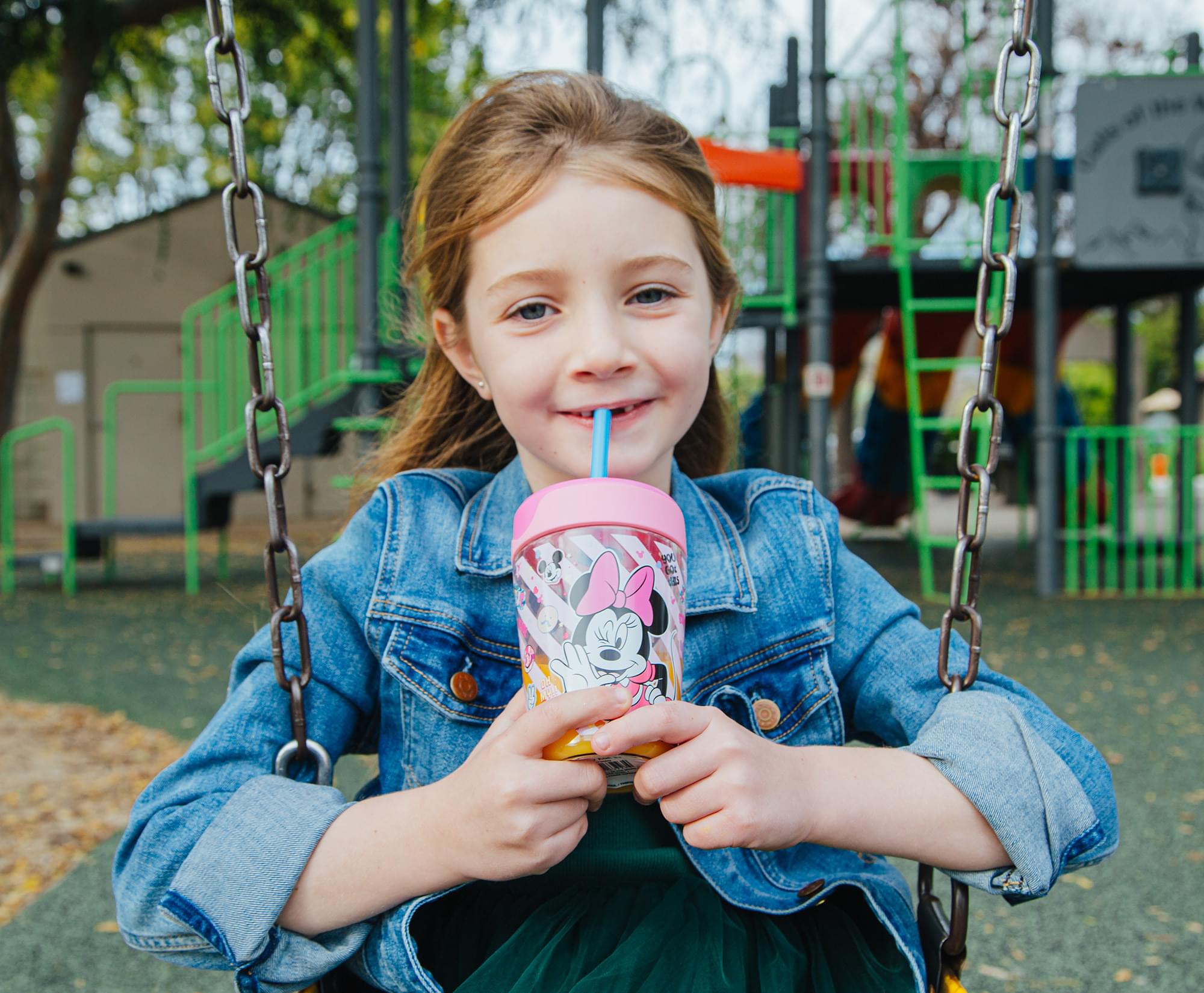 Disney Minnie Mouse Kids Spill-Proof Tumbler With Straw | Holds 18 Ounces
