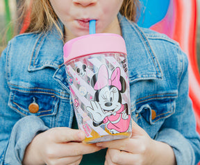 Disney Minnie Mouse Kids Spill-Proof Tumbler With Straw | Holds 18 Ounces