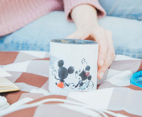 Disney Mickey and Minnie Mouse Sunset Asian Ceramic Tea Cup | Holds 9 Ounces