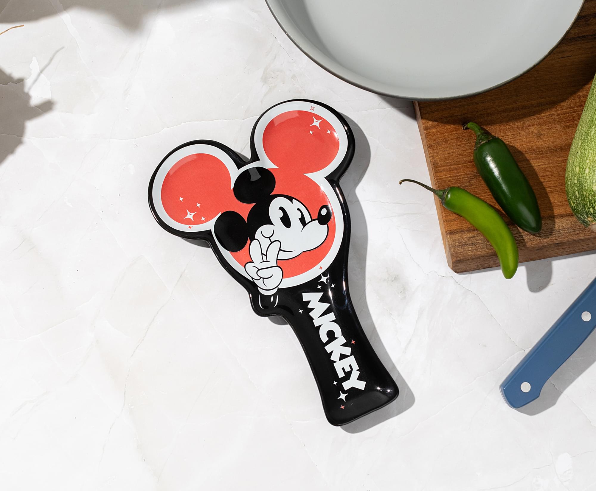 Disney Mickey Mouse Happy Face Sculpted Ceramic Spoon Rest