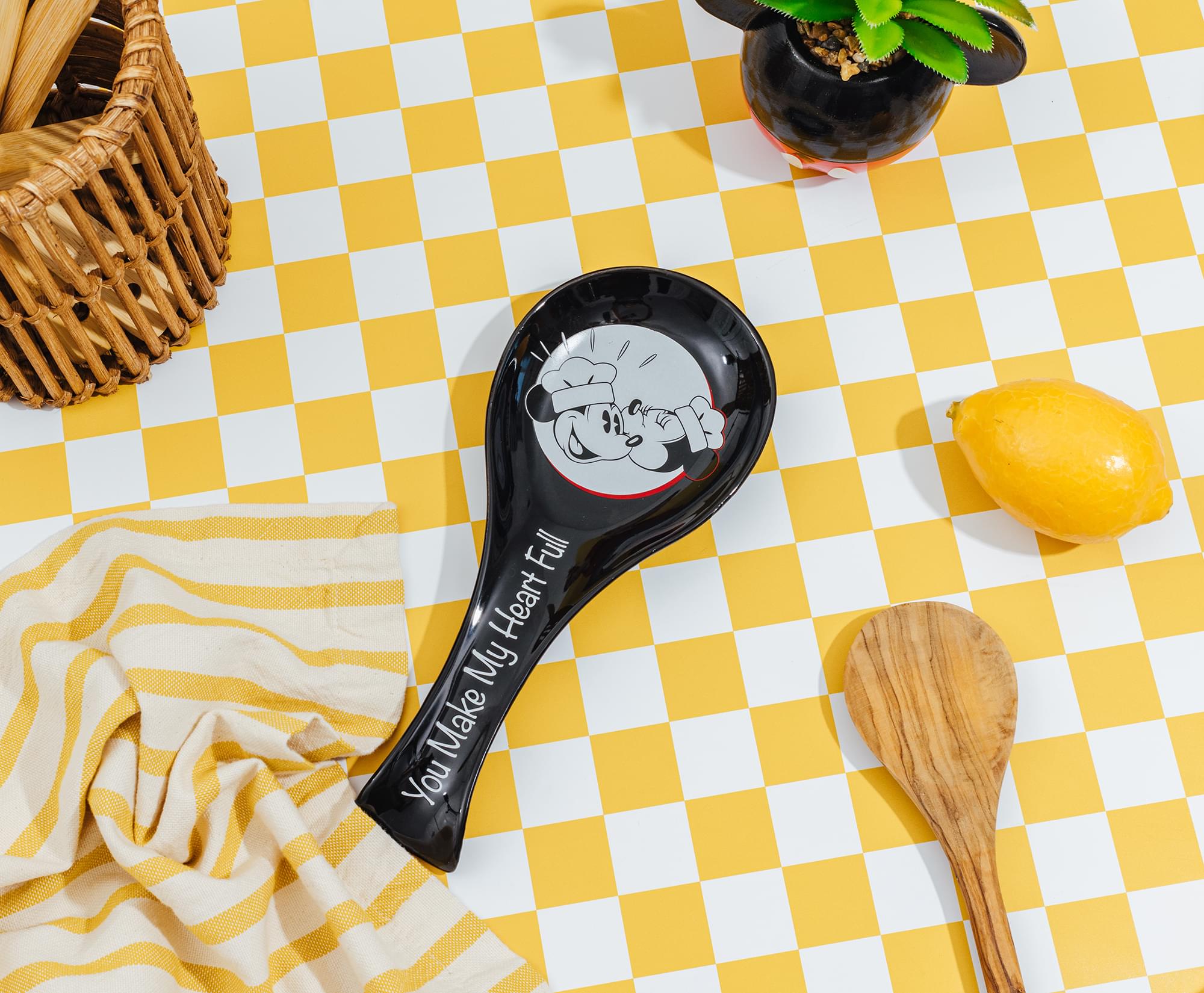 Disney Mickey and Minnie Mouse Ceramic Spoon Rest