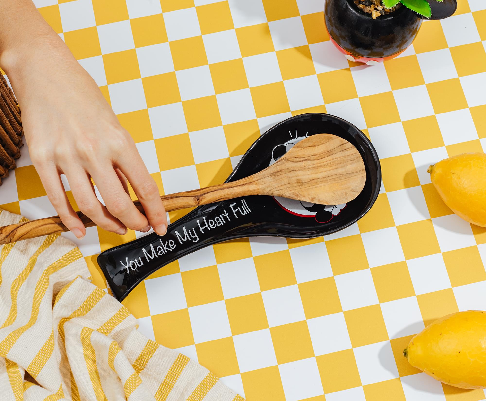 Disney Mickey and Minnie Mouse Ceramic Spoon Rest