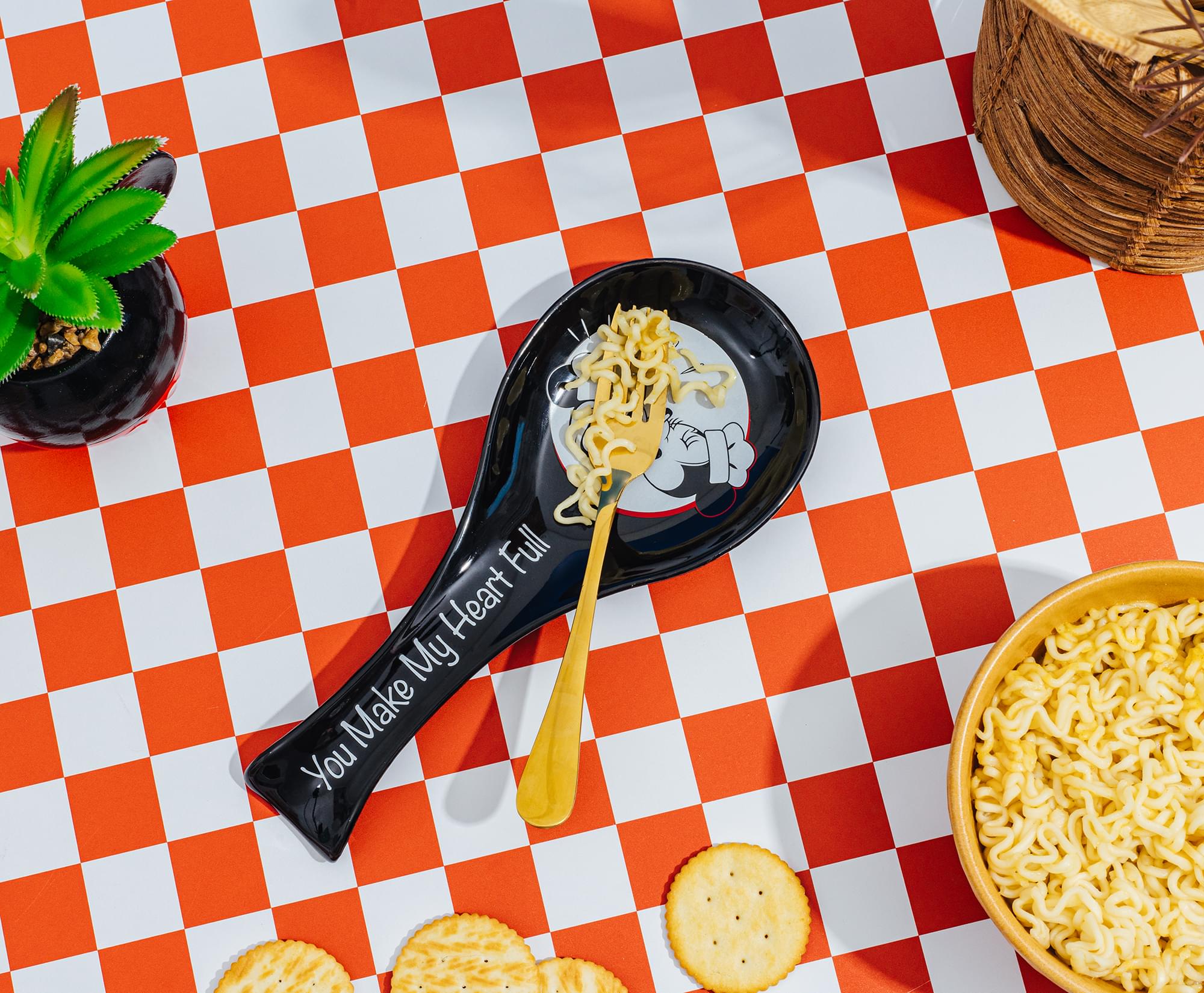 Disney Mickey and Minnie Mouse Ceramic Spoon Rest