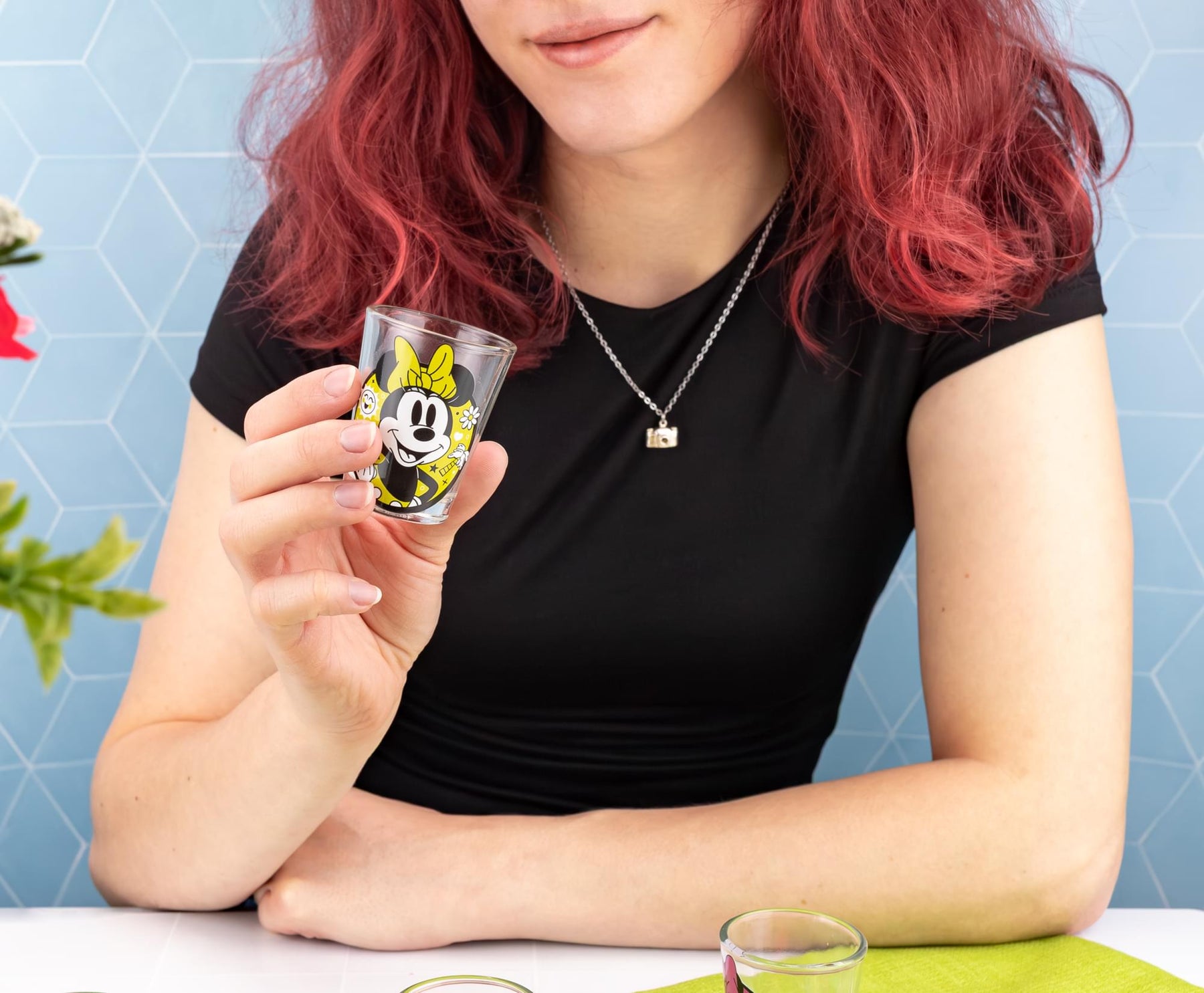 Disney Mickey and Minnie Mouse Color Portraits Mini Shot Glasses | Set of 4