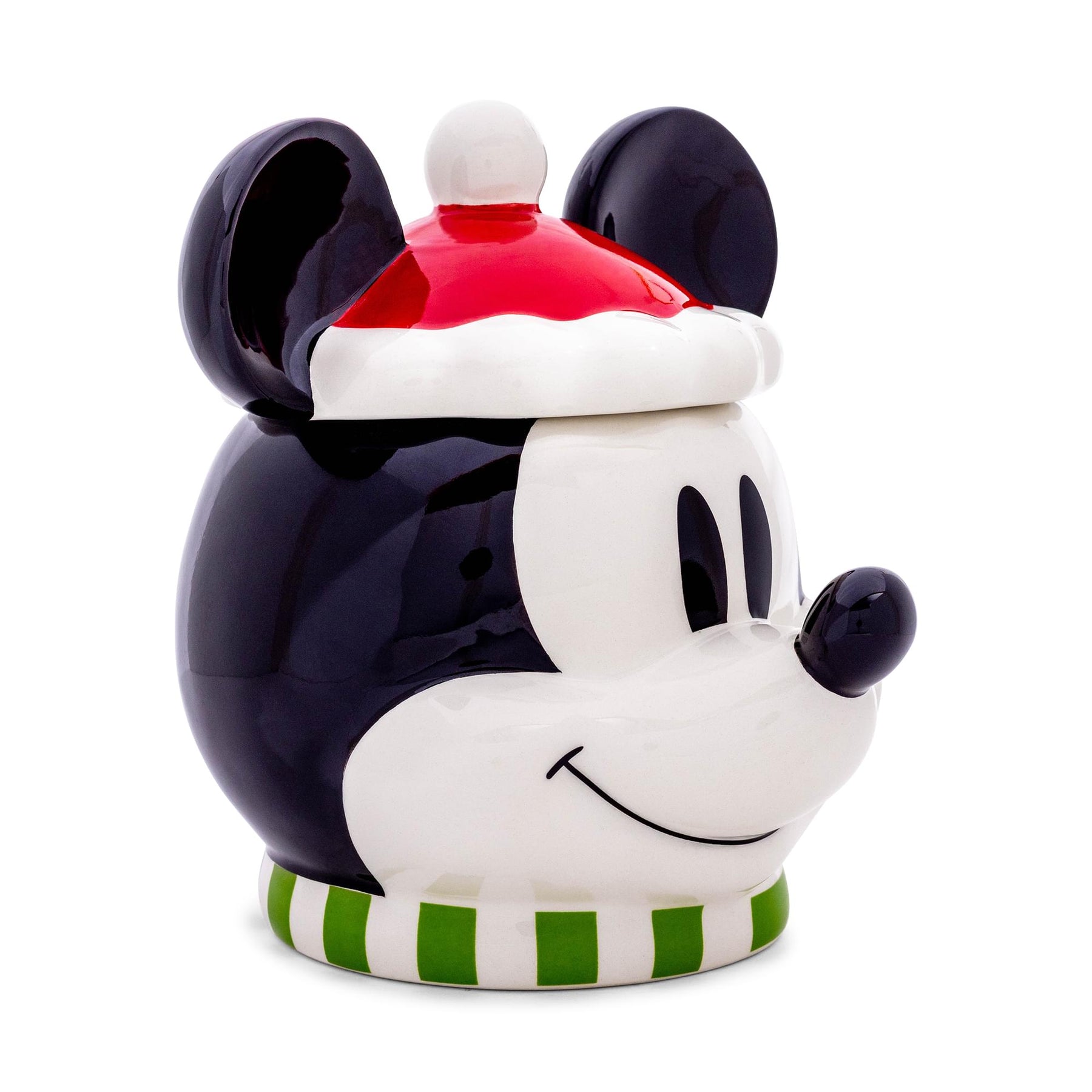 Disney Santa Mickey Mouse 6-inch Sculpted Ceramic Snack Jar