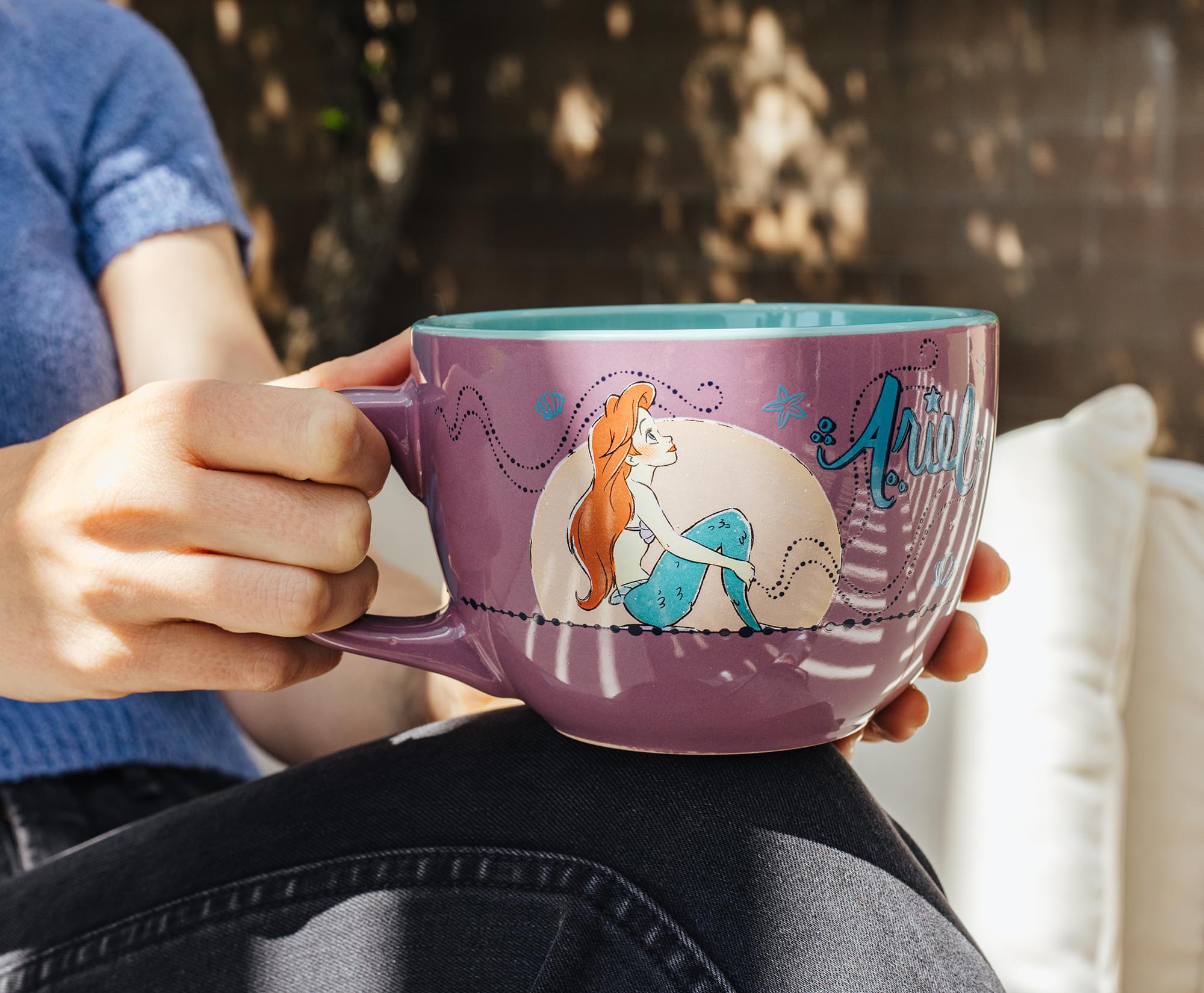 Disney The Little Mermaid Ariel Moonlight Ceramic Soup Mug | Holds 24 Ounces