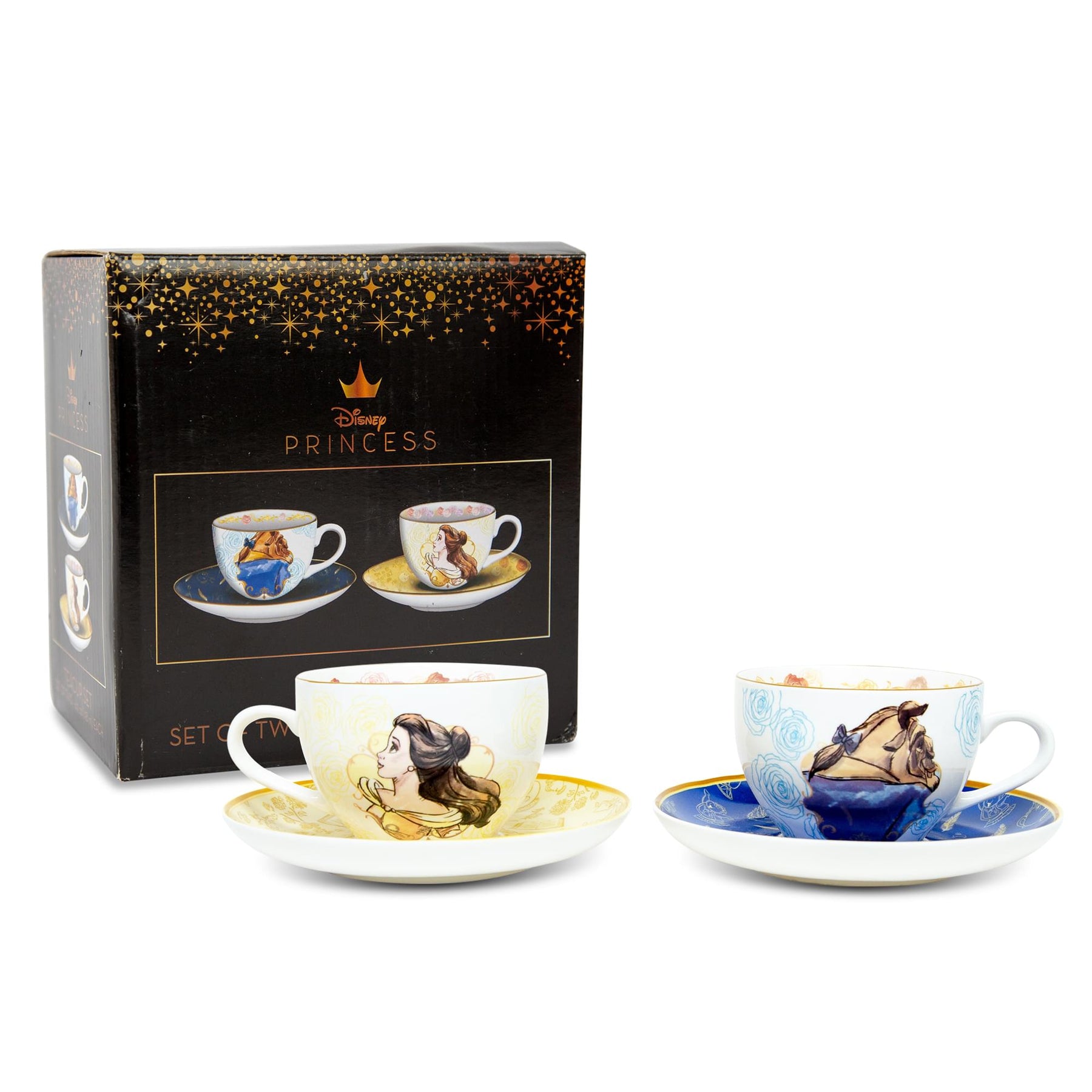 Disney Beauty and the Beast Bone China Teacup and Saucer | Set of 2