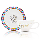 Disney Beauty and the Beast Ceramic Teacup and Saucer Set