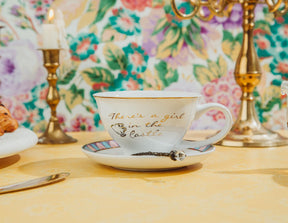 Disney Beauty and the Beast Ceramic Teacup and Saucer Set