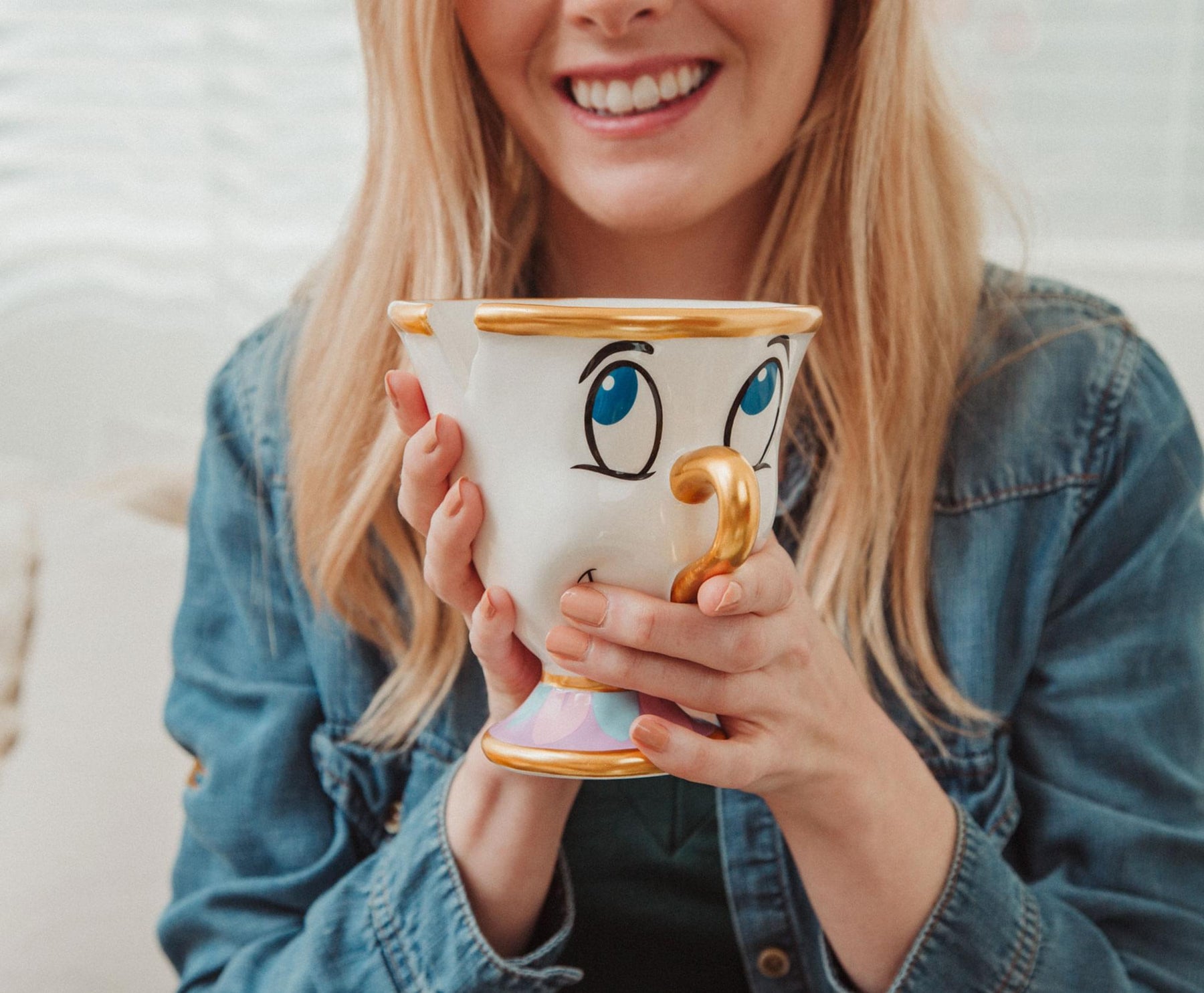 Disney Beauty And The Beast Chip Sculpted Ceramic Figural Mug | Holds 20 Ounces