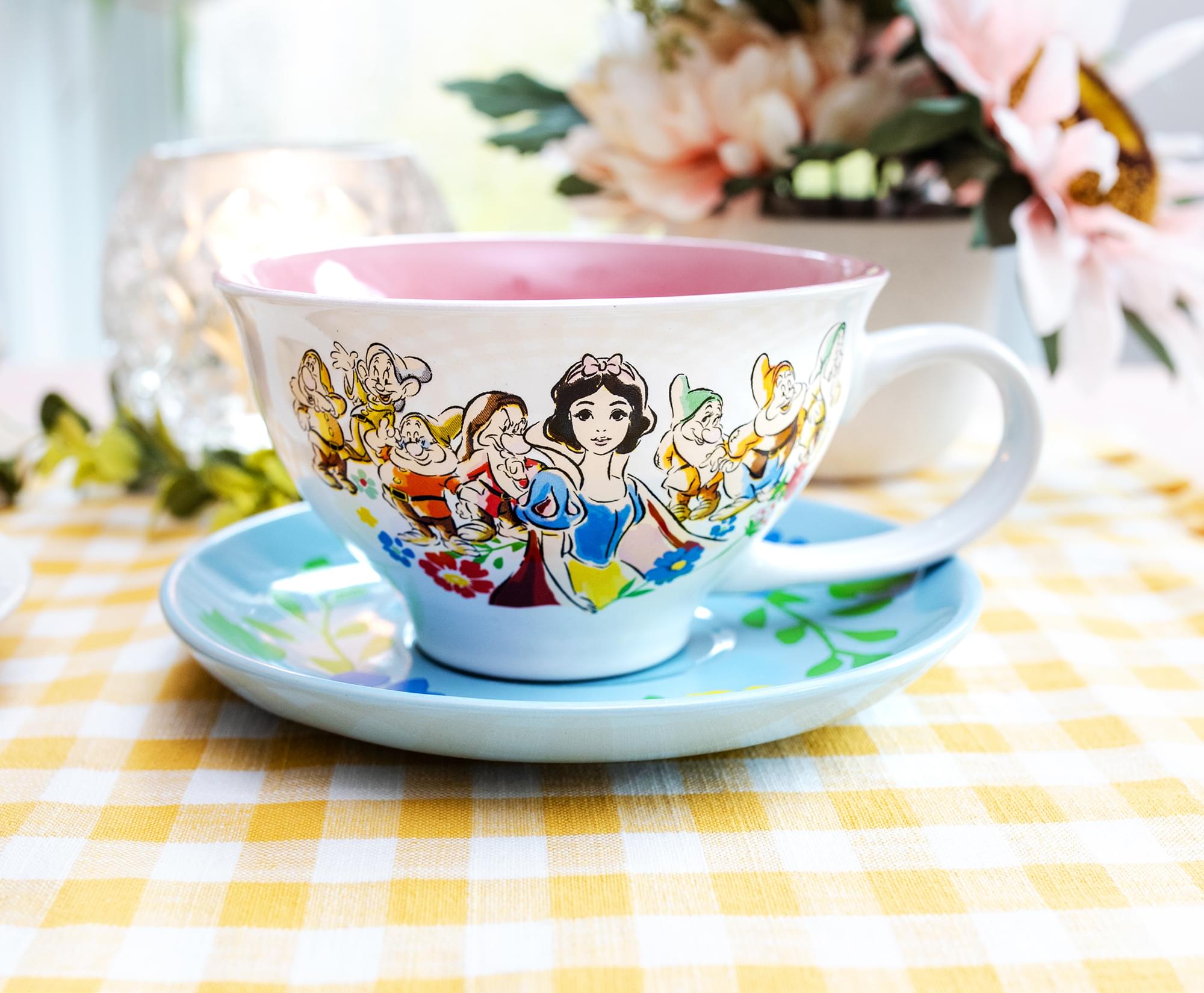 Disney Snow White and the Seven Dwarfs "I'm Wishing" Ceramic Teacup and Saucer
