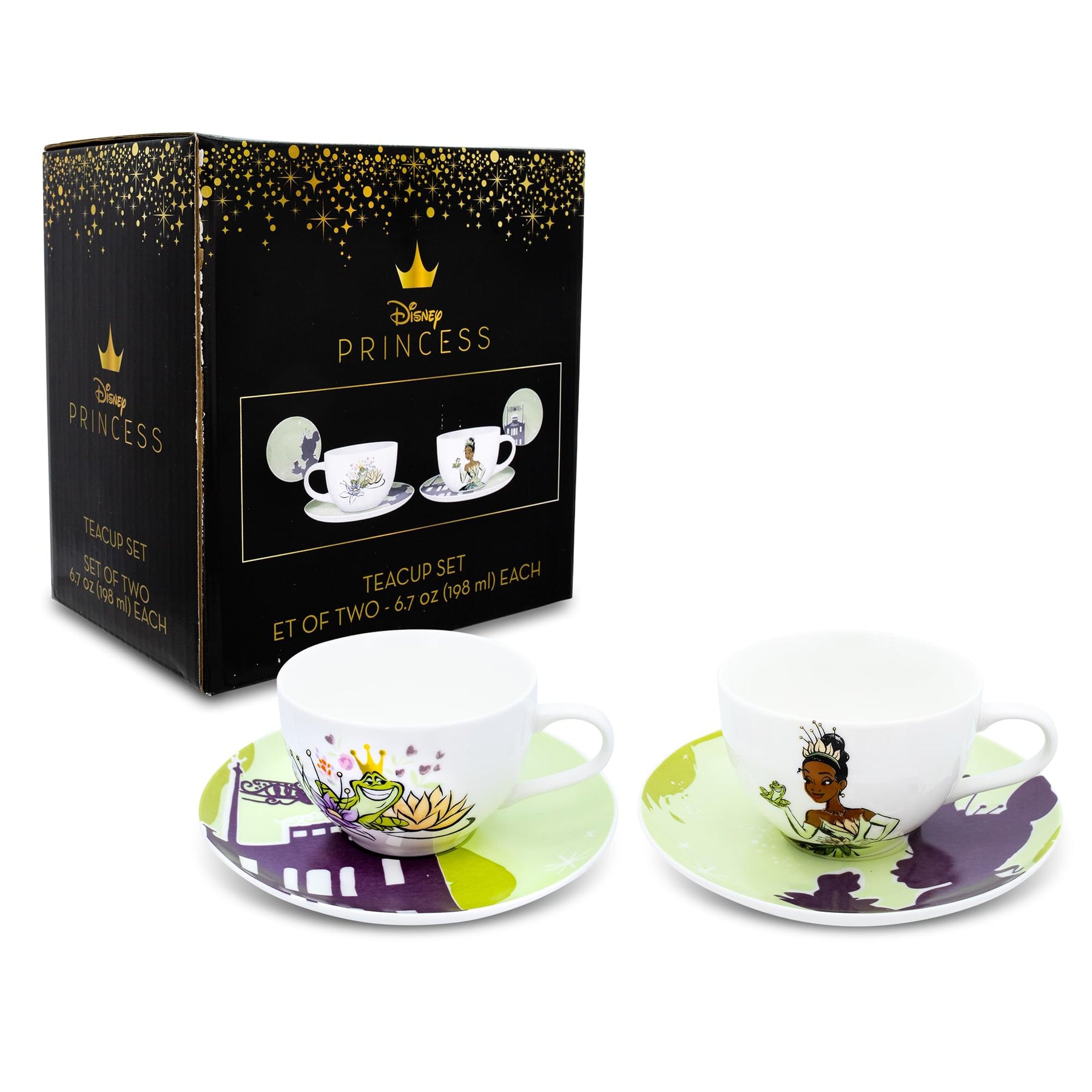 Disney Princess and the Frog Bone China Teacup and Saucer | Set of 2