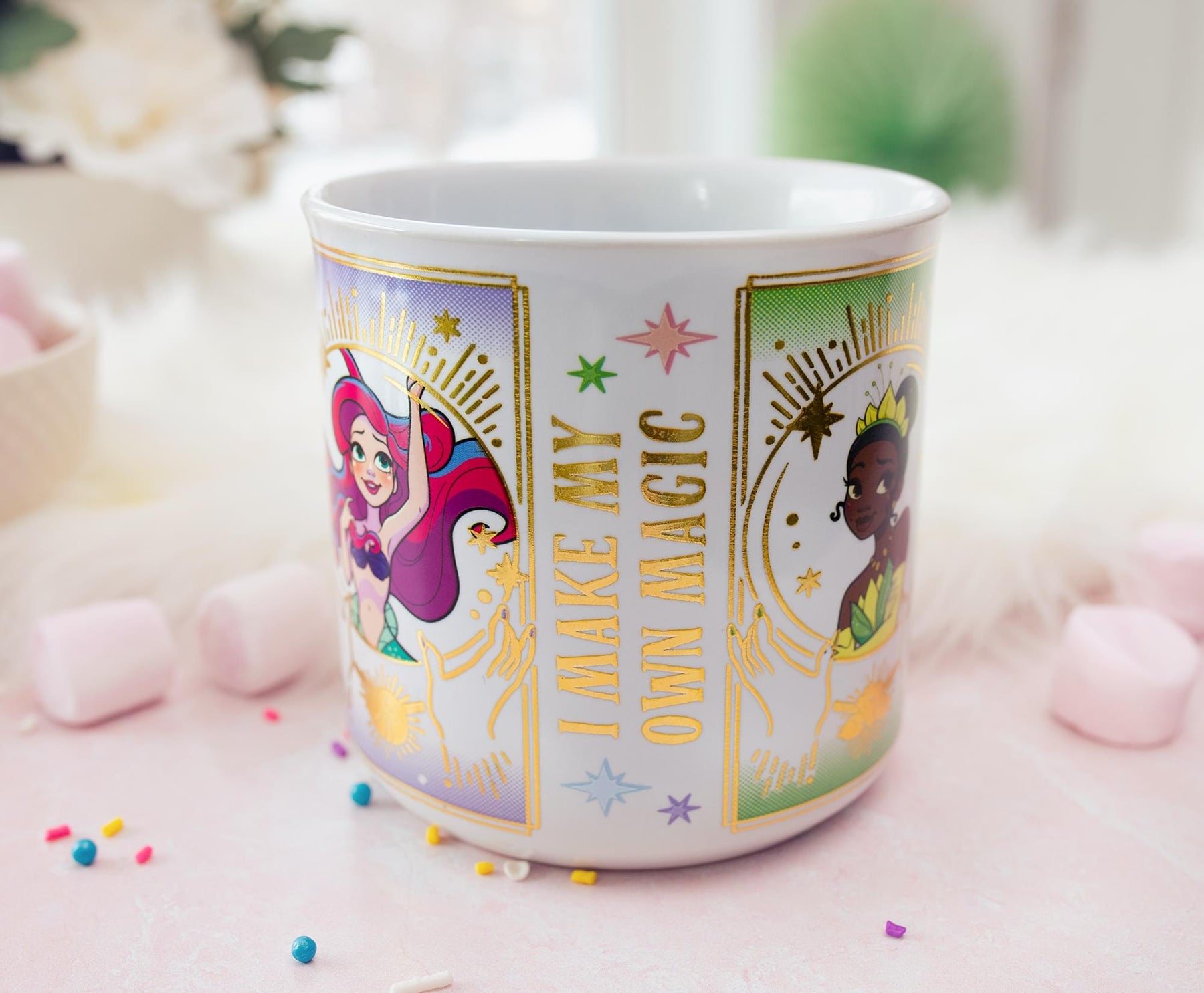 Disney Princess "I Make My Own Magic" Foil Ceramic Mug | Holds 20 Ounces