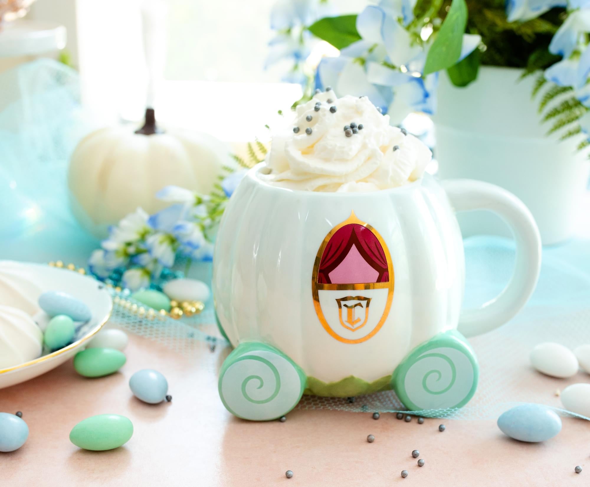 Disney Cinderella Coach 3D Sculpted Ceramic Mug | Holds 20 Ounces