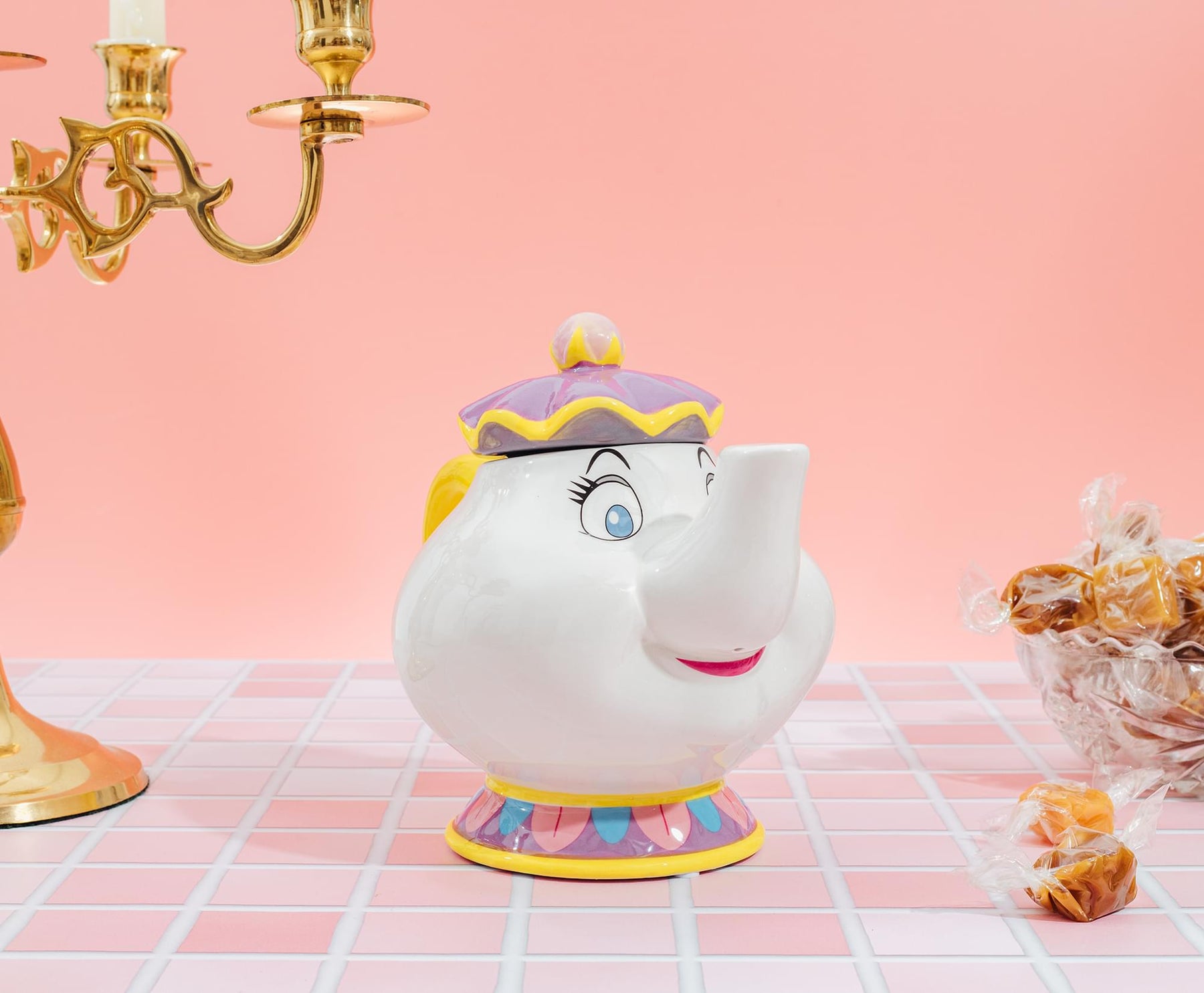 Disney Beauty and the Beast Mrs. Potts 10-Inch Sculpted Ceramic Snack Jar