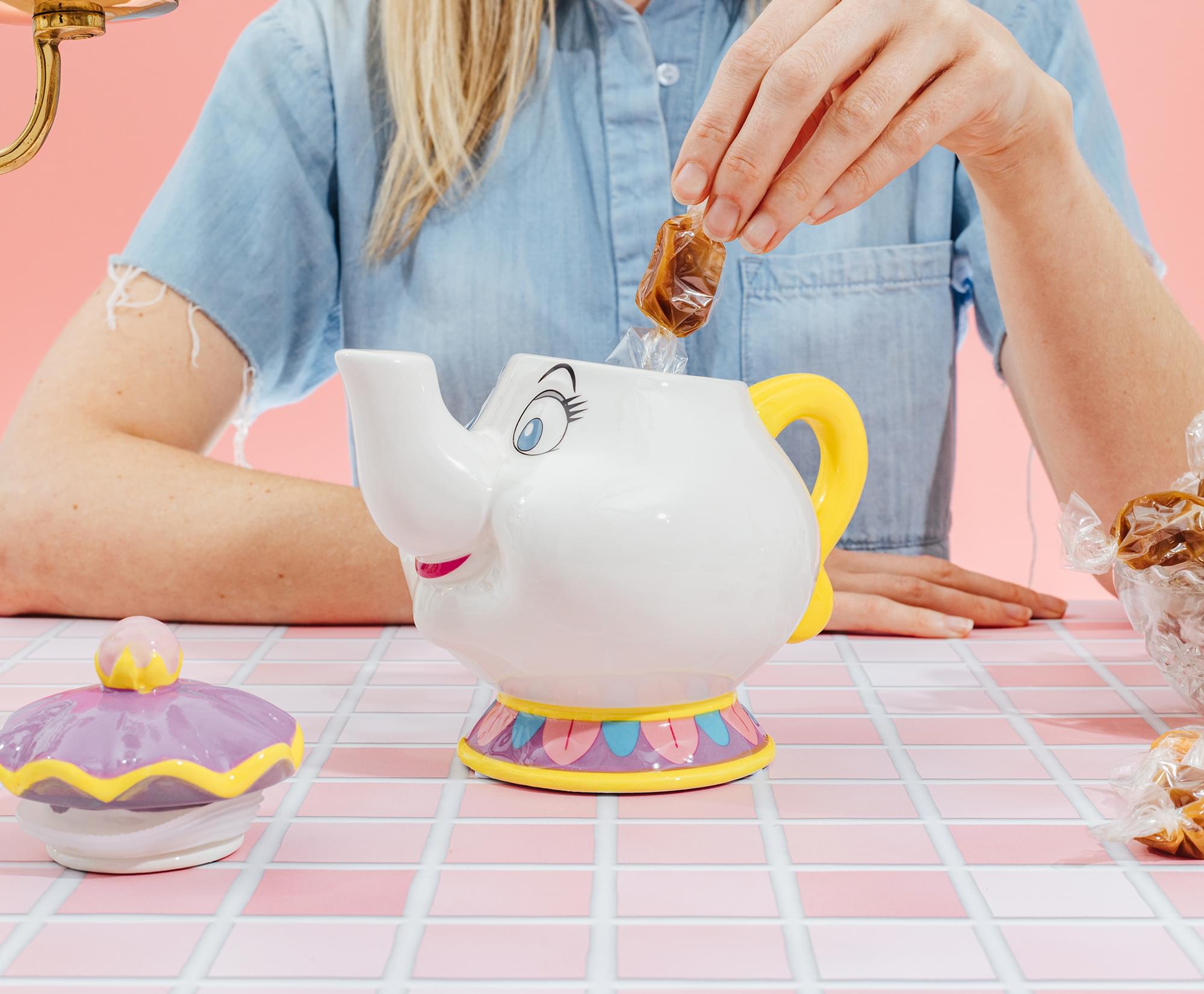 Disney Beauty and the Beast Mrs. Potts 10-Inch Sculpted Ceramic Snack Jar