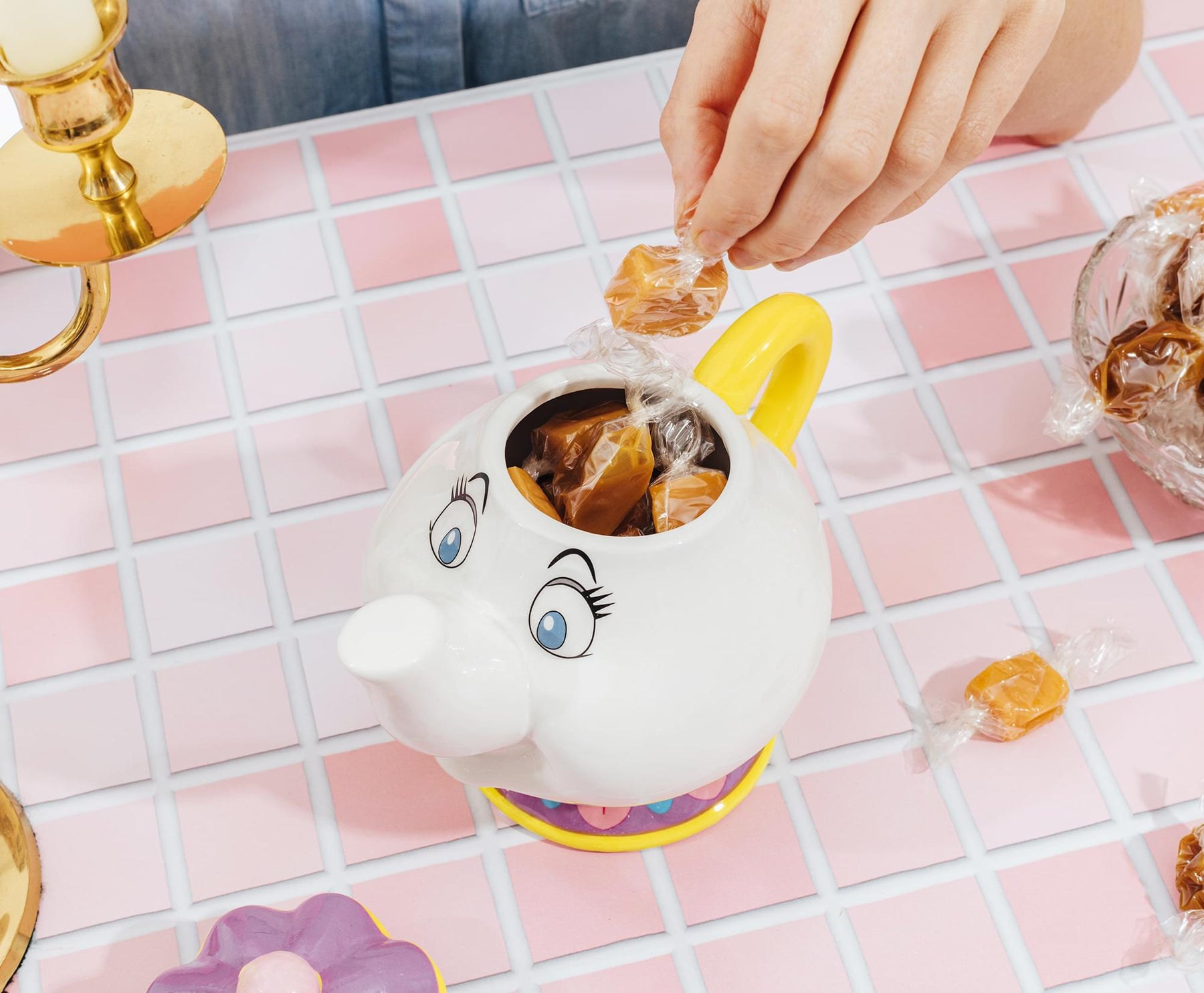 Disney Beauty and the Beast Mrs. Potts 10-Inch Sculpted Ceramic Snack Jar