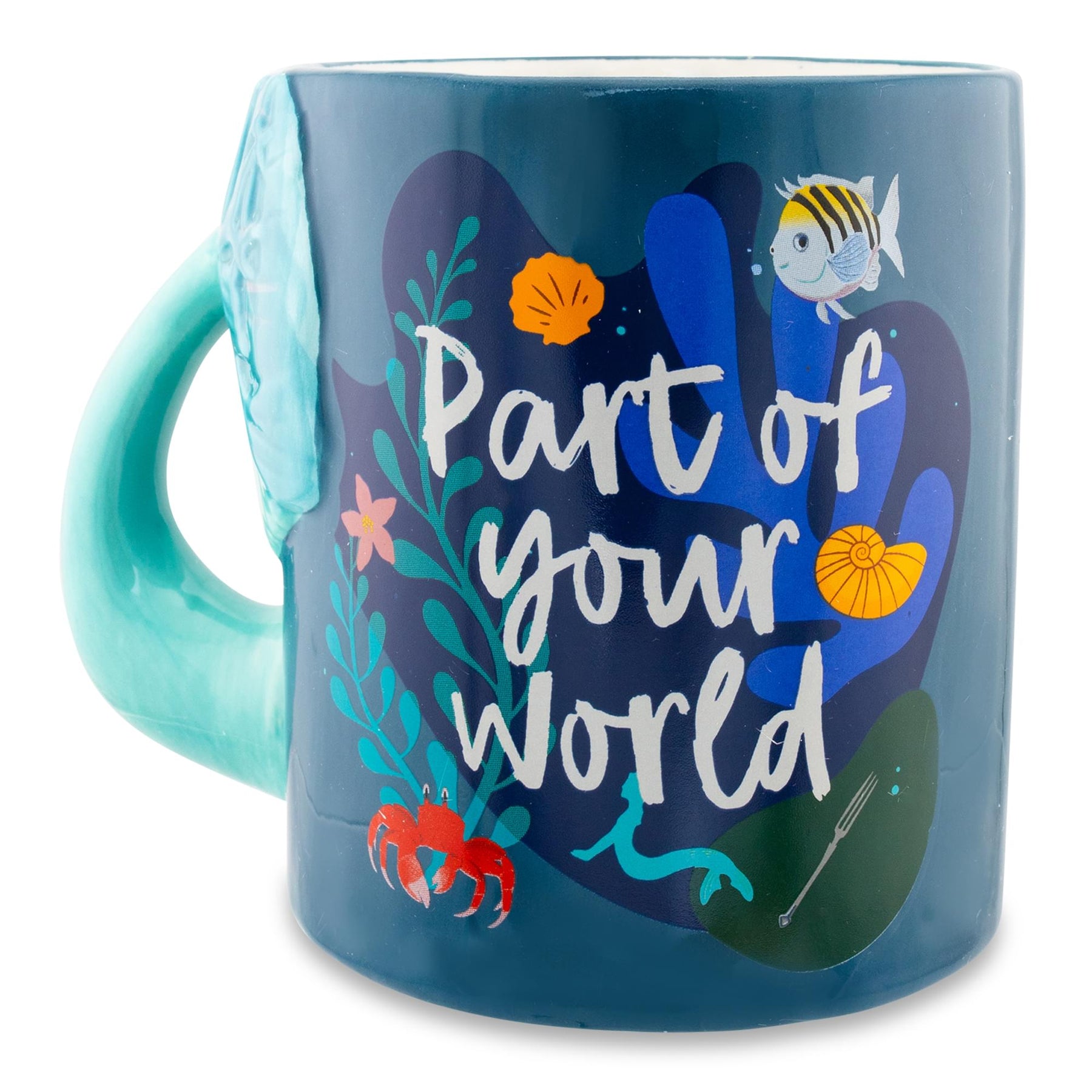 Disney The Little Mermaid "Part Of Your World" Ceramic Mug With Sculpted Handle
